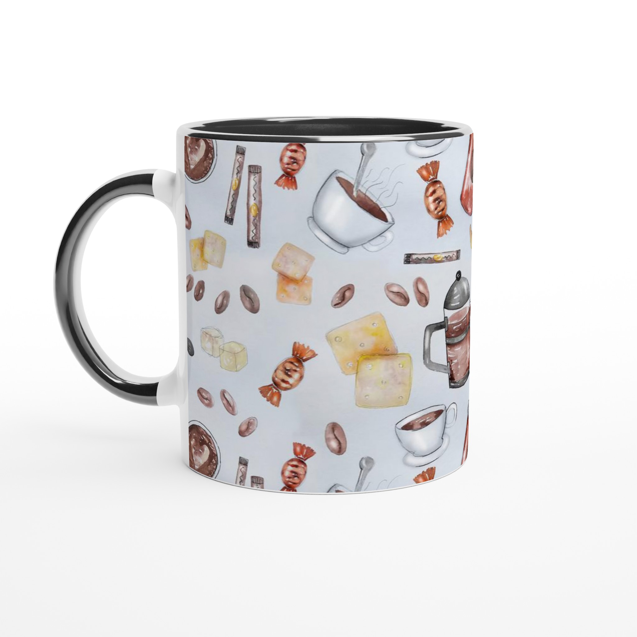 Vit 11oz keramisk mugg med charmigt kaffemotiv – välj bland sju livfulla färger 4 a0fff60d-2009-46cd-aab9-48fe0e695d3c