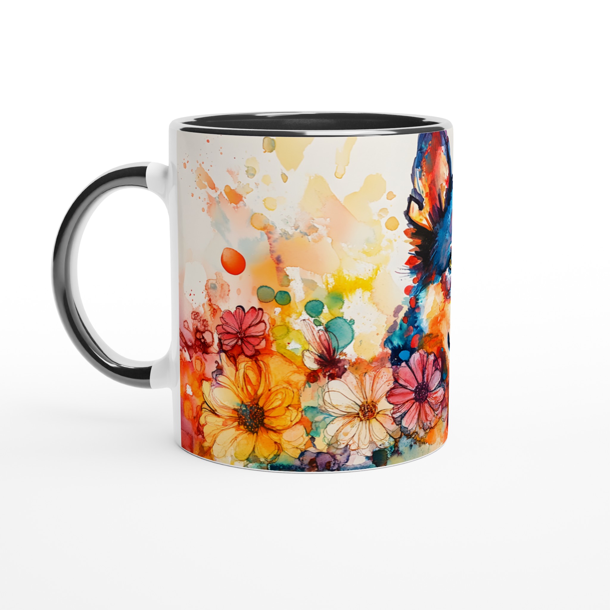Konstnärlig Akvarellhundsmugg - Färgsprakande 11oz Keramisk Mugg för Djurälskare 4 a12795cc-490a-4a96-b0e4-e94e72b30de0