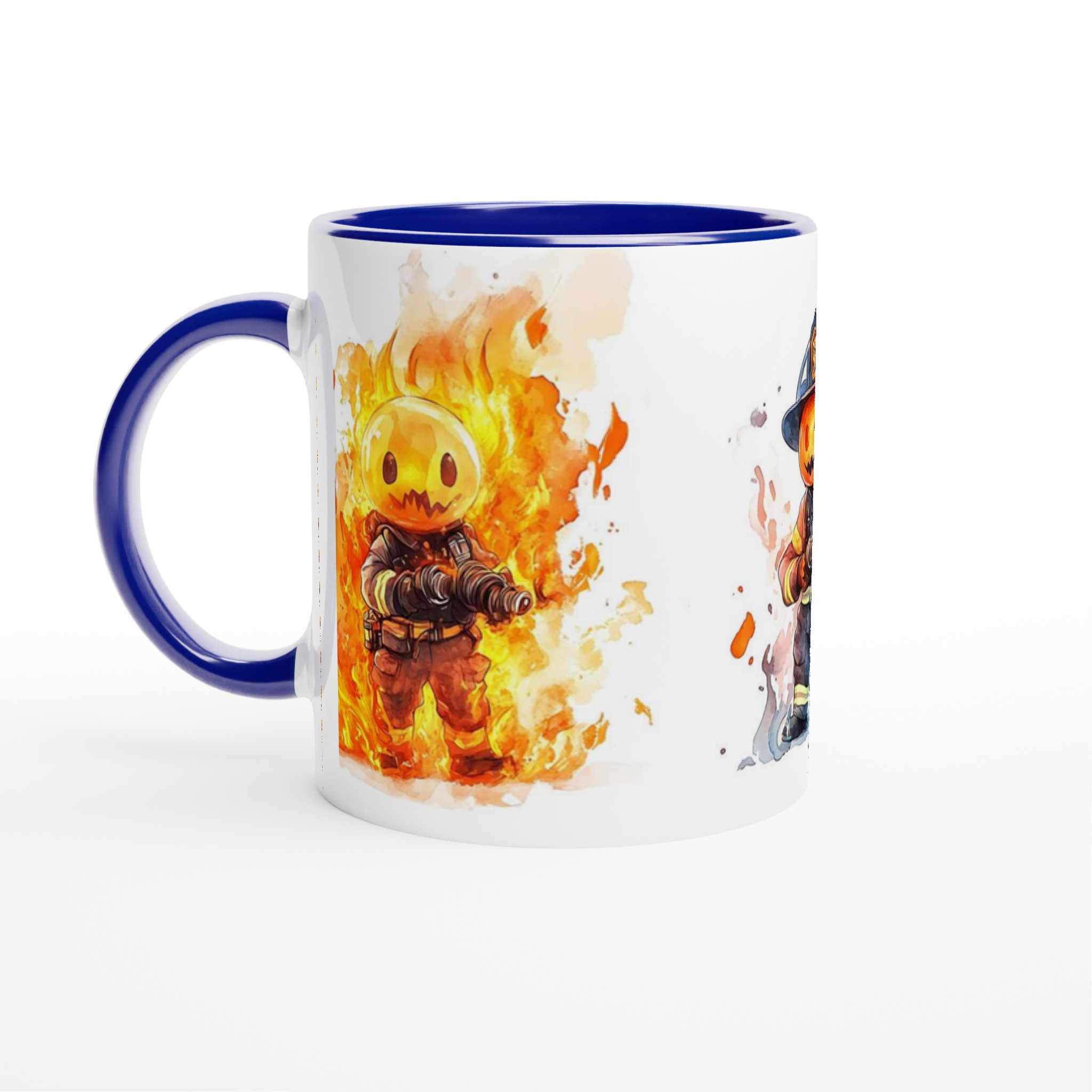 Brandman med pumpaansikte 11oz Keramisk Mugg – Unik Design för Kaffeälskare 2 a1548624-6445-4d22-81f8-087fb4e522fb