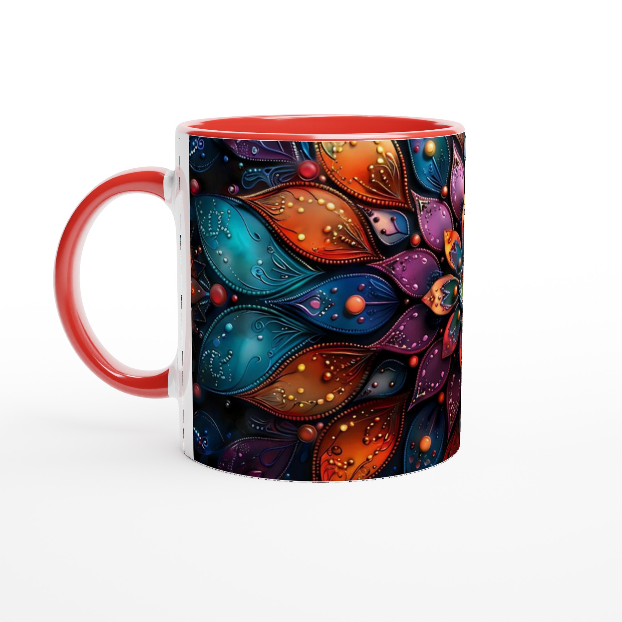 Färgsprakande Mandala Keramikmugg - 11oz konstnärlig dryckesupplevelse i flera nyanser 5 a1605585-d259-4162-a4c4-77c4dca6c4b5