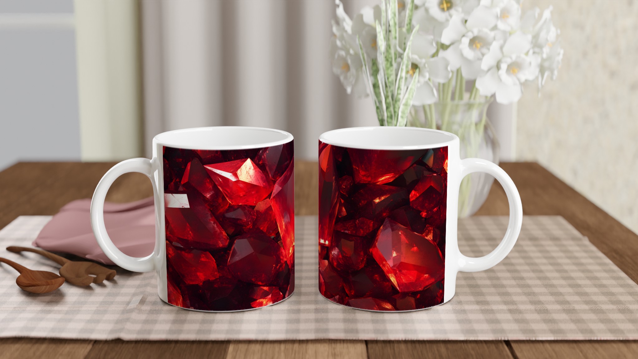 Rubinröd Kristallmugg – 11 oz Keramisk Mugg för Kaffe & Te i Sju Levande Färger 10 a181f654-d4d9-4d5d-9133-f2a97cdf32de