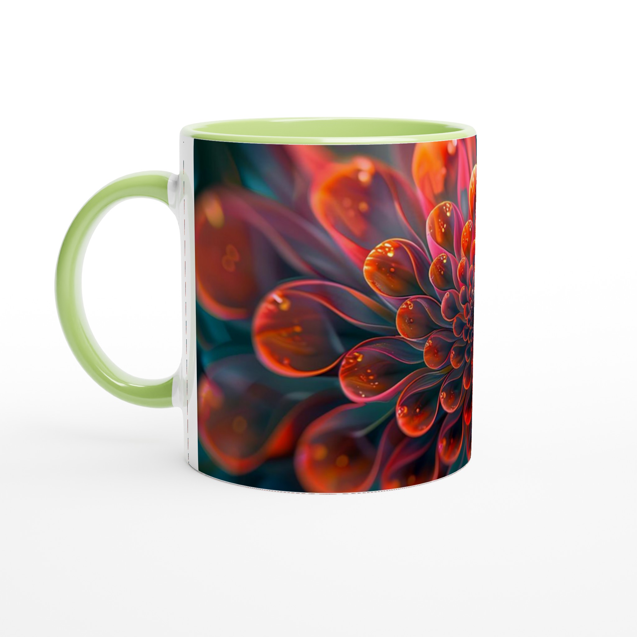 Mångfärgad blommig keramikmugg – 11 oz premiummugg i 7 livfulla färger 7 a18d3596-c73e-4962-a052-45e6ea4d0c70
