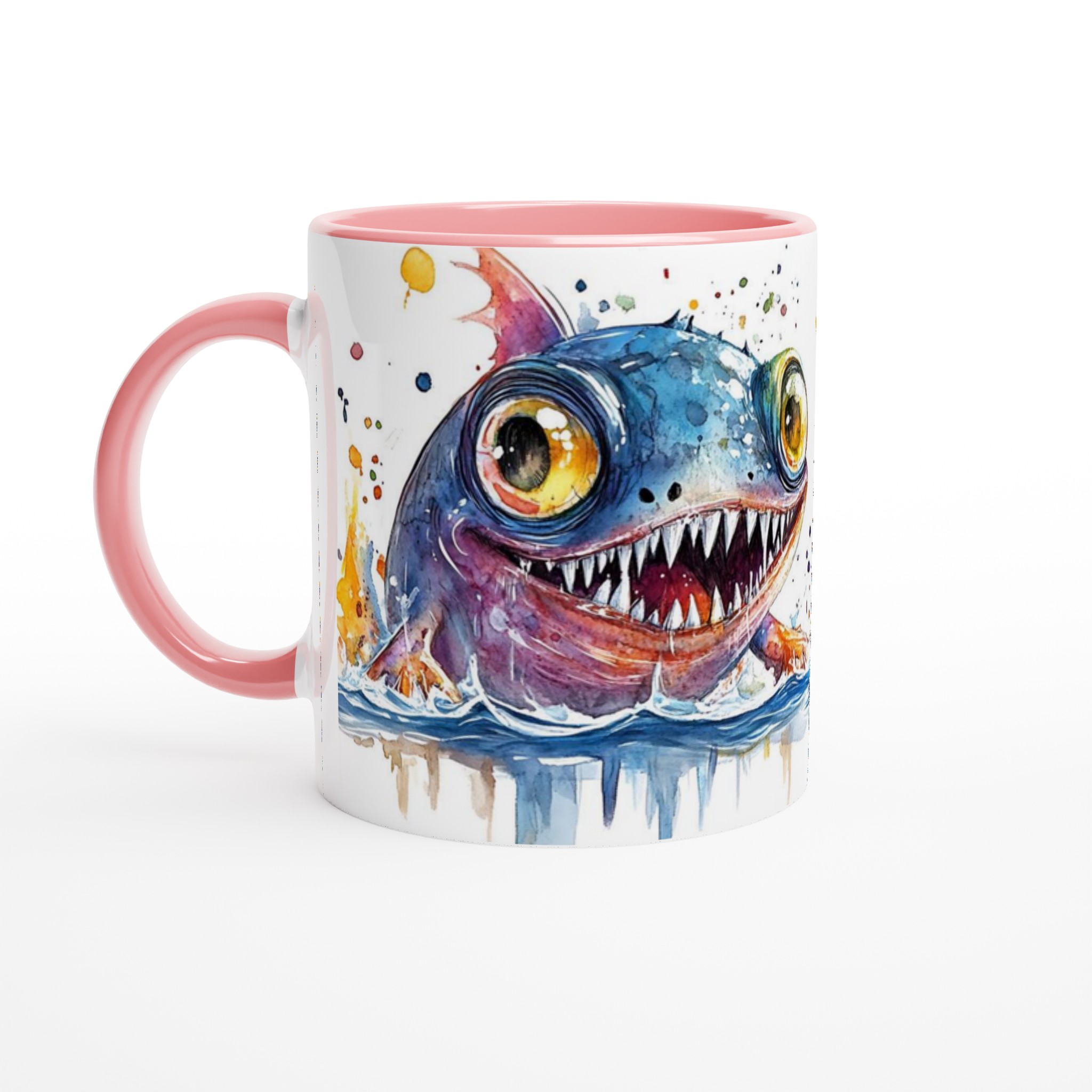 Färgglad Monsterfisk Keramikmugg – Vattenfärgskänsla & Livfull Design, Välj din favoritfärg! 6 a1a9f23a-a58c-402e-a679-0a8ae0c417c6