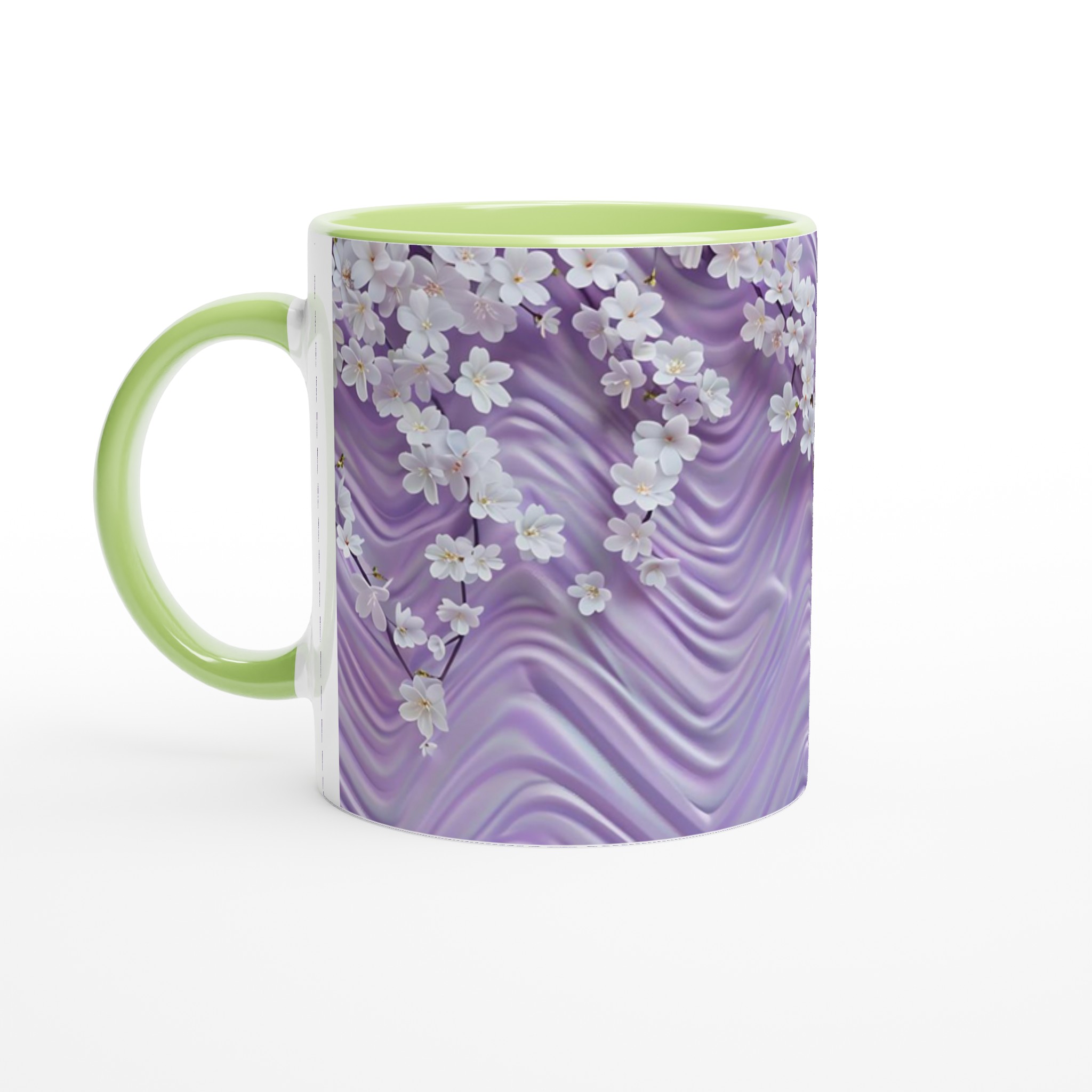 Lavendelblomster 11oz Keramikmugg – Välj bland 7 Förtrollande Färger 7 a1bf60e4-09b3-4820-b5f8-eb2175f54171