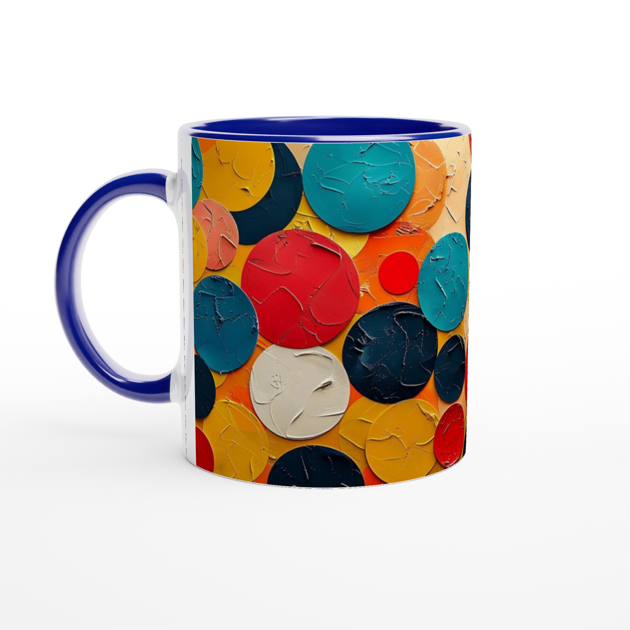 Abstrakt Pop Art Keramikmugg - 11oz, Levande Cirklar 2 a1d17a31-acbb-48e0-b7a9-4ee11795276a
