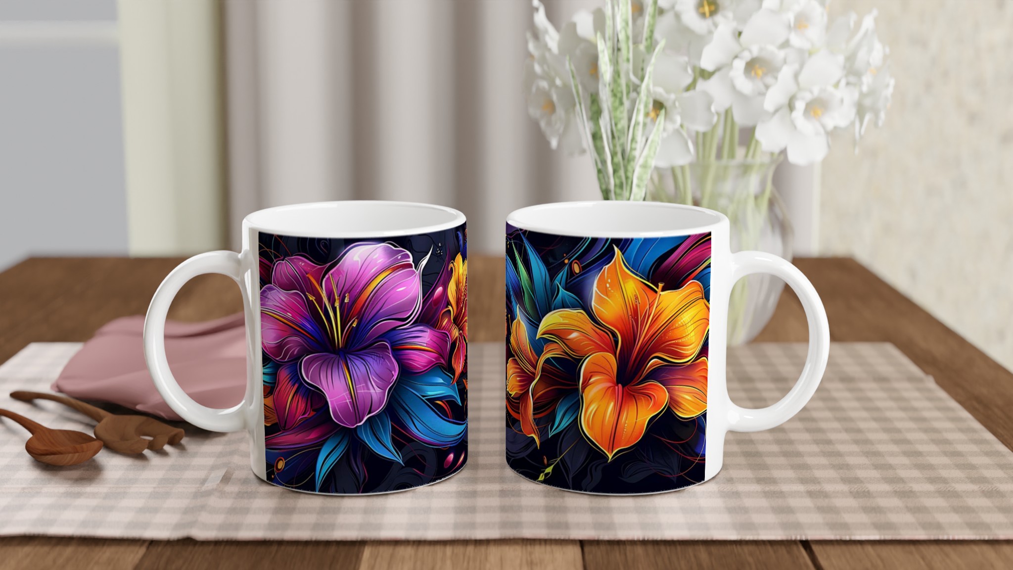 Neonblomster keramikmugg – En explosion av färg för din kaffestund, välj bland 7 livfulla nyanser! 10 a1d7f420-d085-452b-bb48-8f12a0315d13