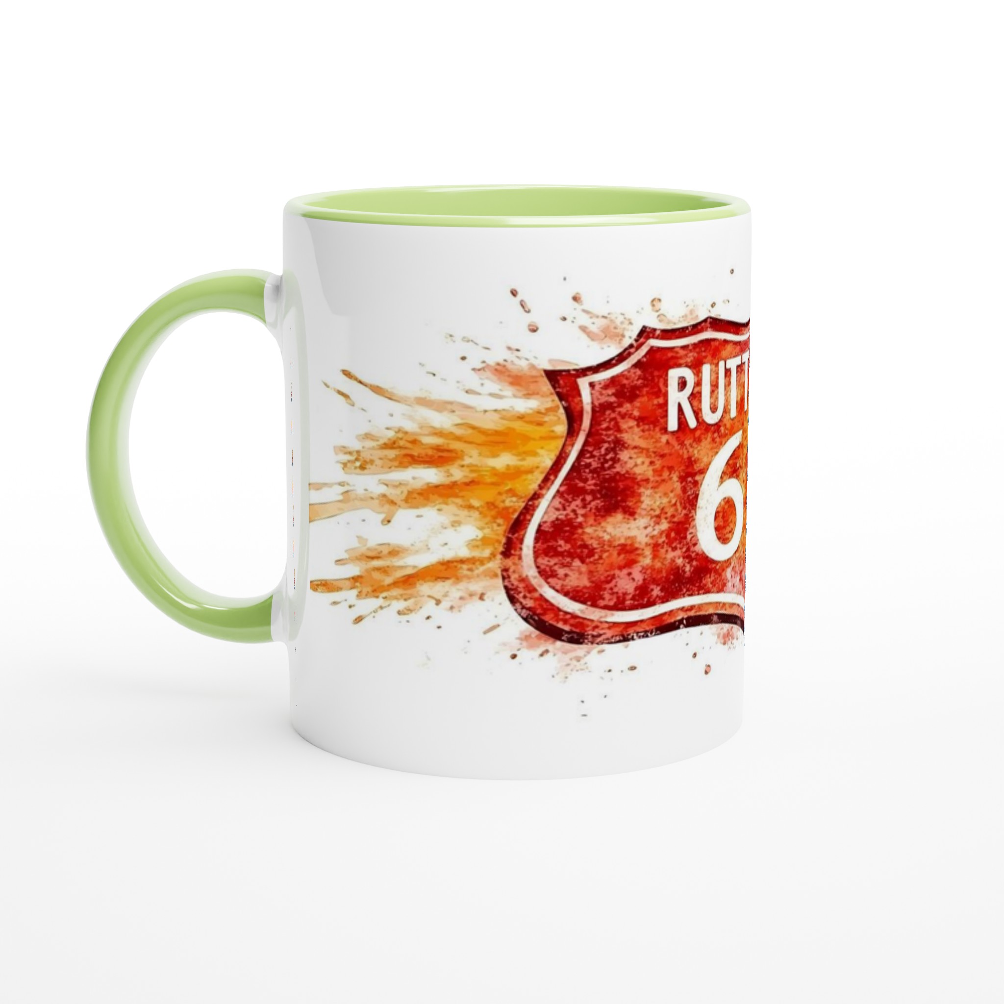 Route 66 Inspirerad Keramikmugg - Akvarellstil | 11oz Favoritkopp i Flera Färger 7 a2092a3d-f302-4ca2-87f4-64dae83875bd