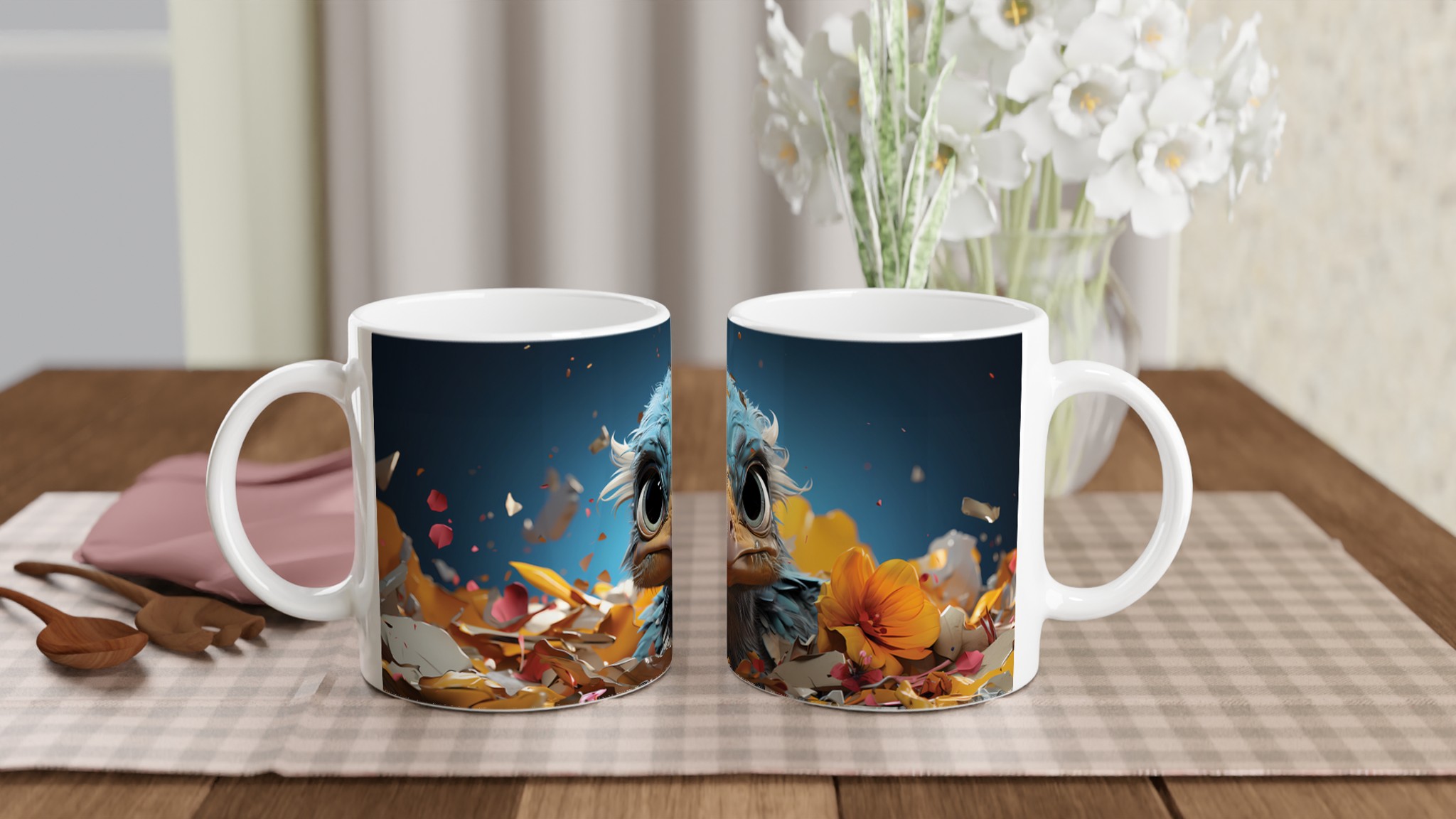 Söt Liten Kyckling – Keramisk Kaffemugg i 7 Färger 10 a21ee562-5383-4102-8222-3e22129ce590