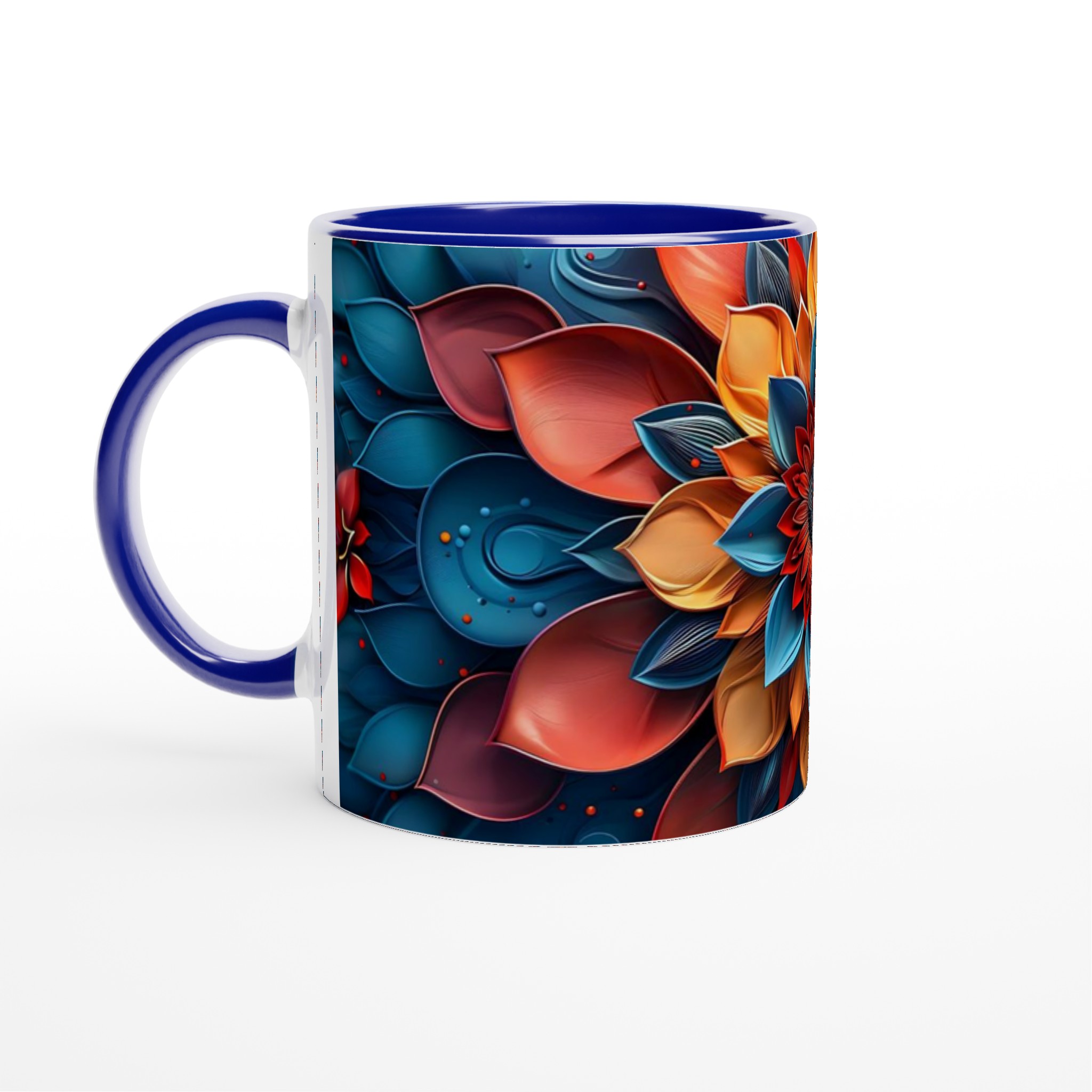 Abstrakt Mandala Blomstermugg – 11oz Premium Keramikmugg i Klara Färger 2 a2374074-c105-4f34-99d6-0958e5a3da0c