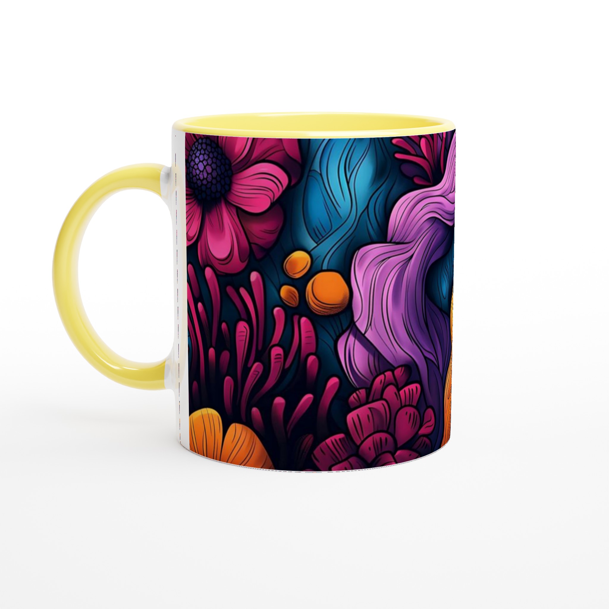 Abstrakt Blommig 11oz Keramikmugg – Din Kaffepaus, En Färgexplosion! 3 a24af933-e09b-4695-b042-3ac3cc8b8188