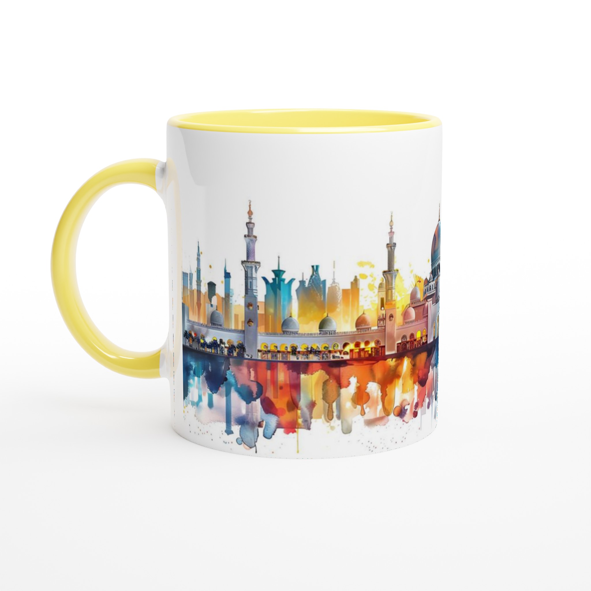 Abstrakt Moské Akvarell Mugg - Färgexplosion på 11oz Keramik, Välj Din Favoritfärg! 3 a28f7251-8142-4653-beca-4e7f395729b3