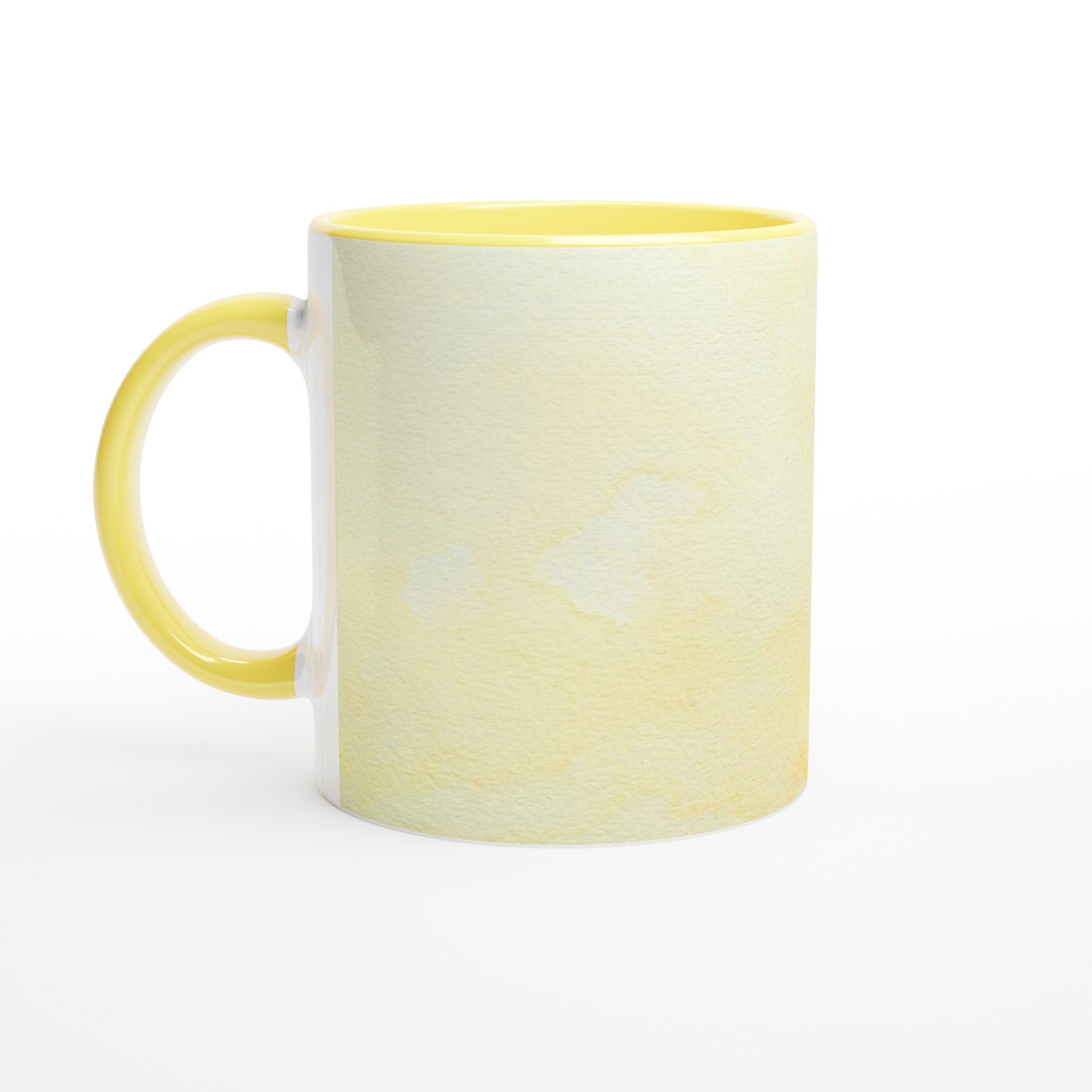 Vit 11oz Keramisk Mugg med Solgul Akvarellkänsla – Välj Din Perfekta Färg 3 a29d3136-1232-45ba-a879-6a6971b61abb