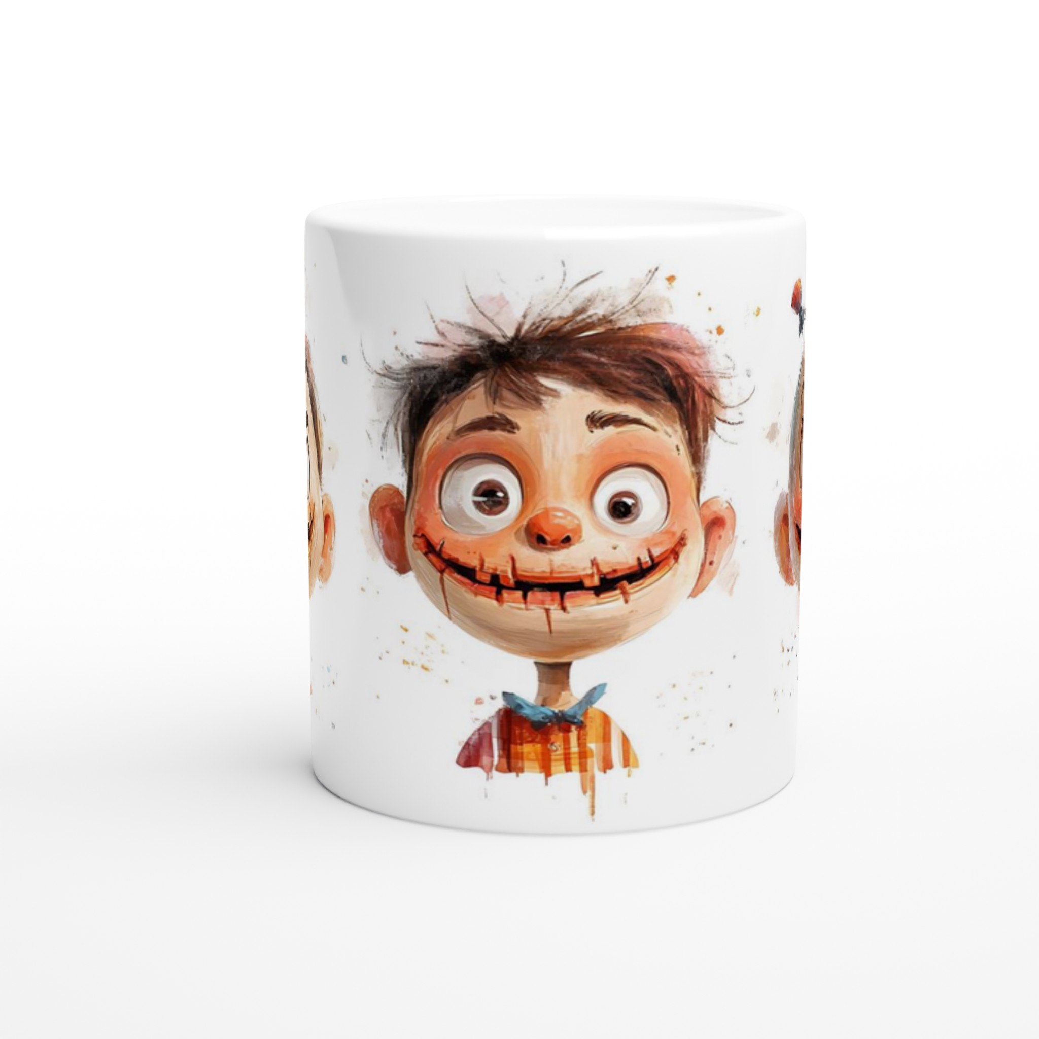 Lekfulla Monster Mugg – Vit 11oz Keramisk Mugg med Charmiga Akvarellkaraktärer 8 a2d7a788-5778-4dd0-a306-a984899180ec