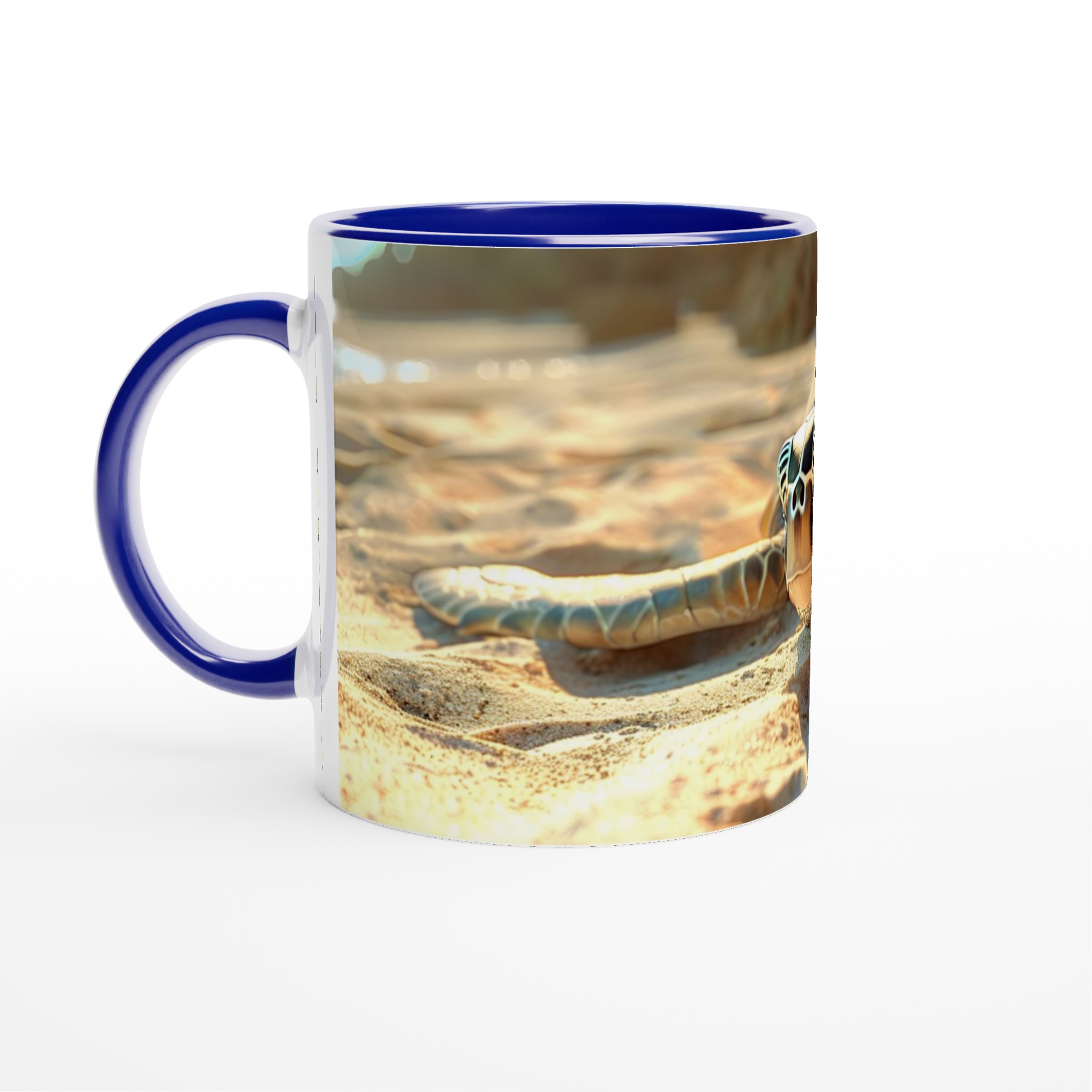 Havssköldpadda Strandmugg - 11oz Keramikmugg i ditt val av färg 2 a2e49898-3db3-422d-9f45-1bad606e95ed