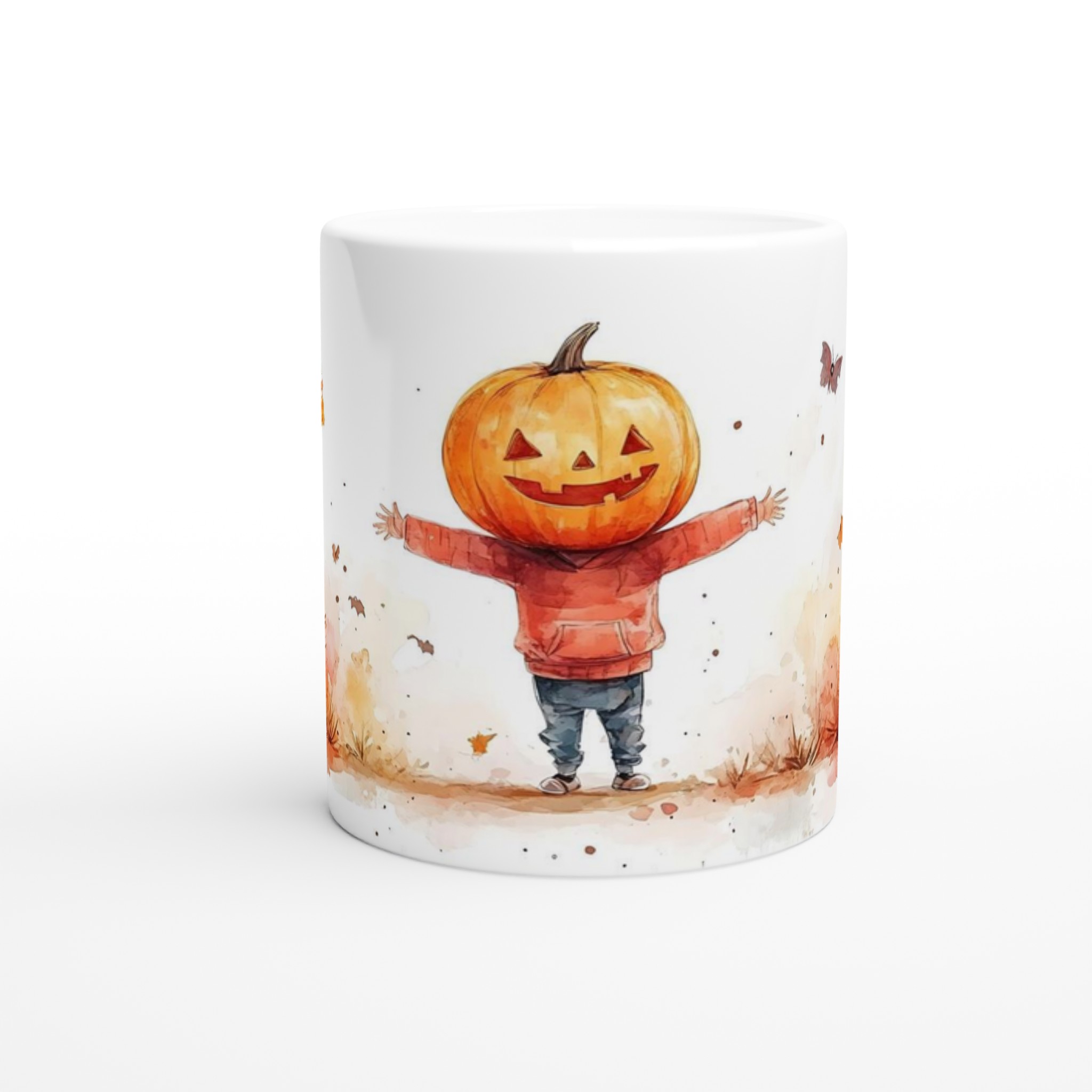 Lekfull Halloween Pumpa Mugg - Charmig Höstdesign i Valfri Färg, 11 oz Keramik 8 a2e54d58-5850-42b6-b94c-92ed17dd8f4d