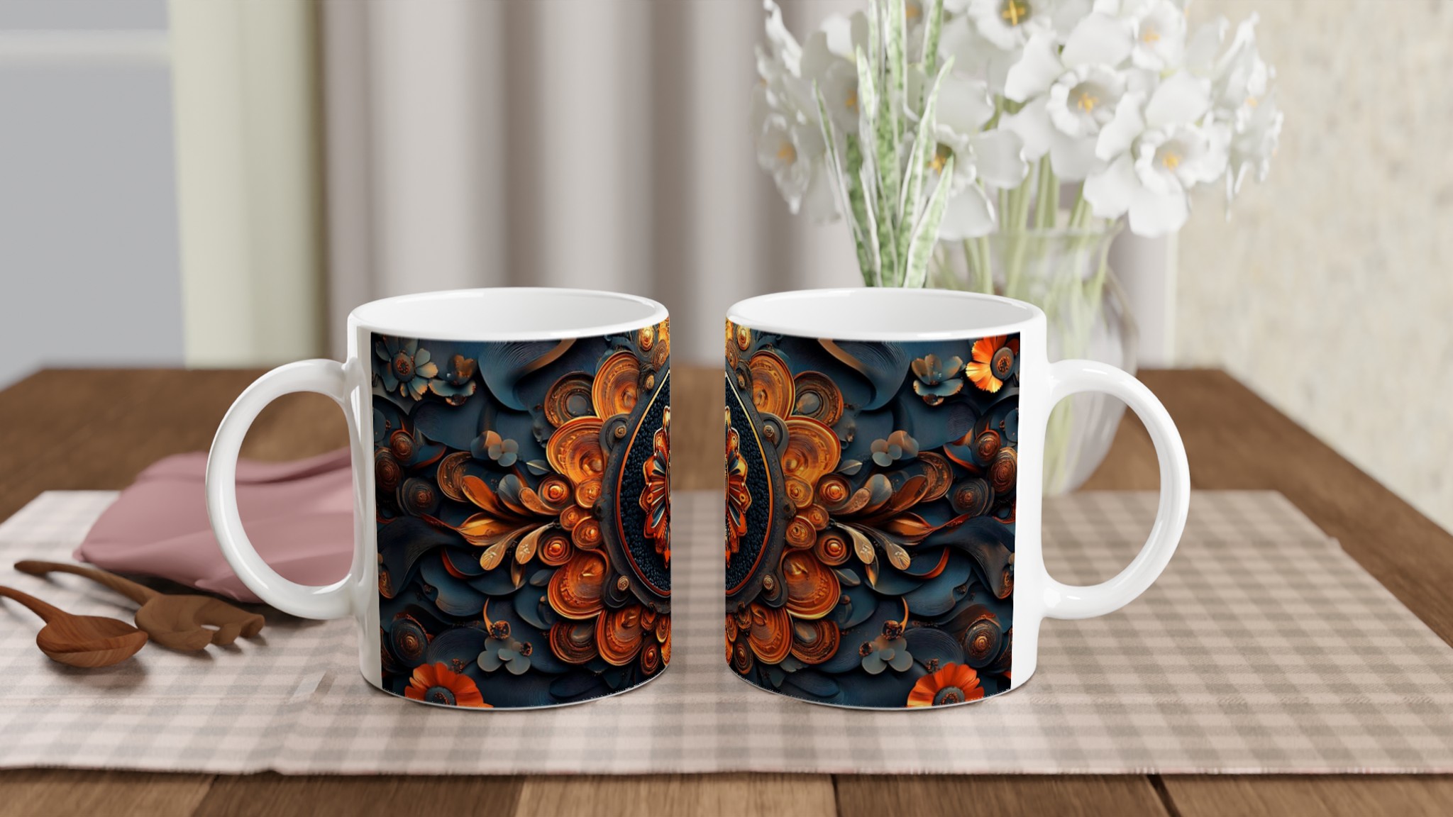 Lyxig Art Deco-mugg i guld & marinblått – Välj din färg! 10 a2eeaa95-b6cc-4918-bcd0-b243c83f04d3