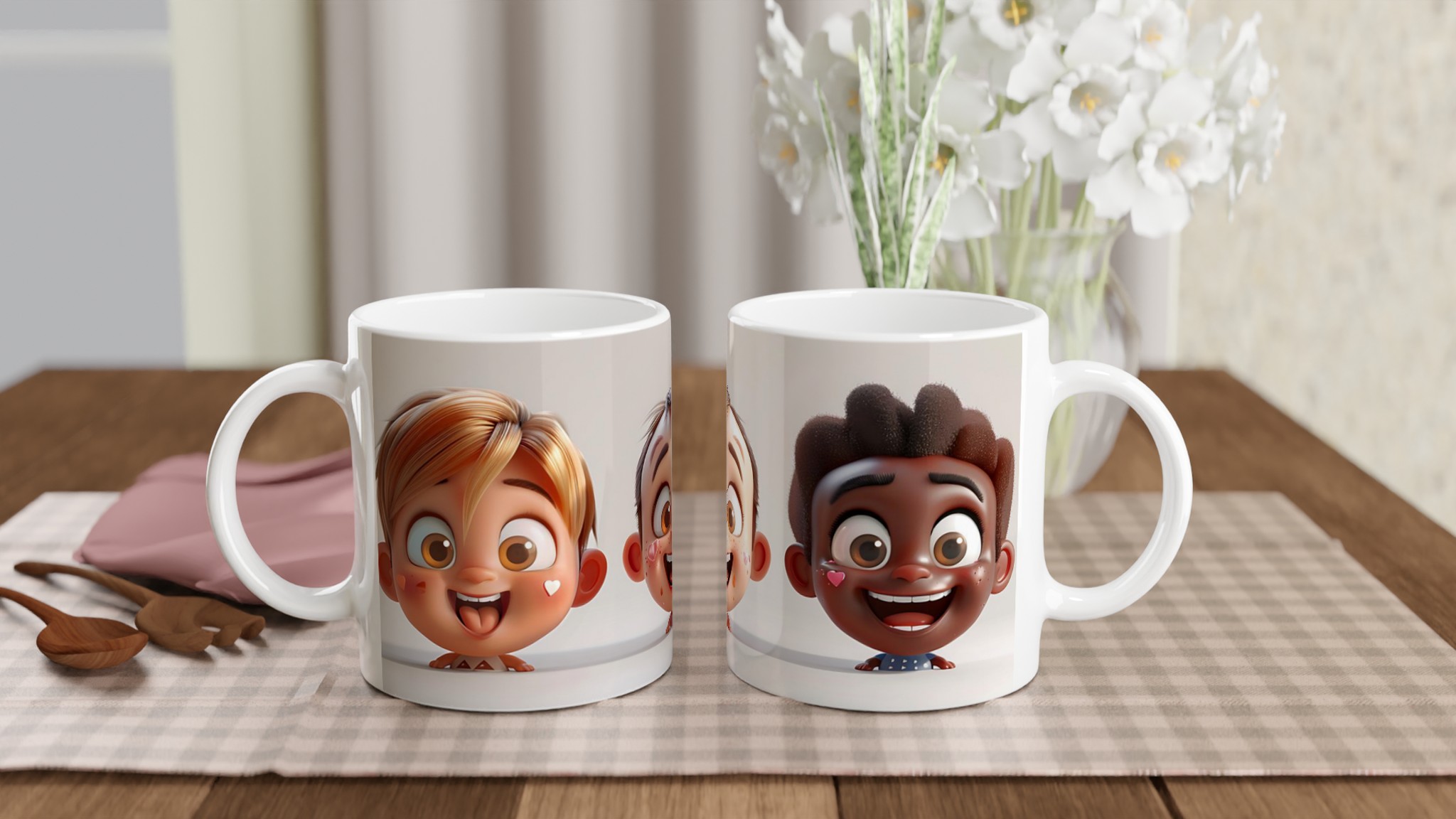 Charmiga Barndesign Keramikmugg - Skapa Ditt Glädjeögonblick med 7 Färgval! 10 a314b63e-0719-481e-bdc0-30233c4ec35a