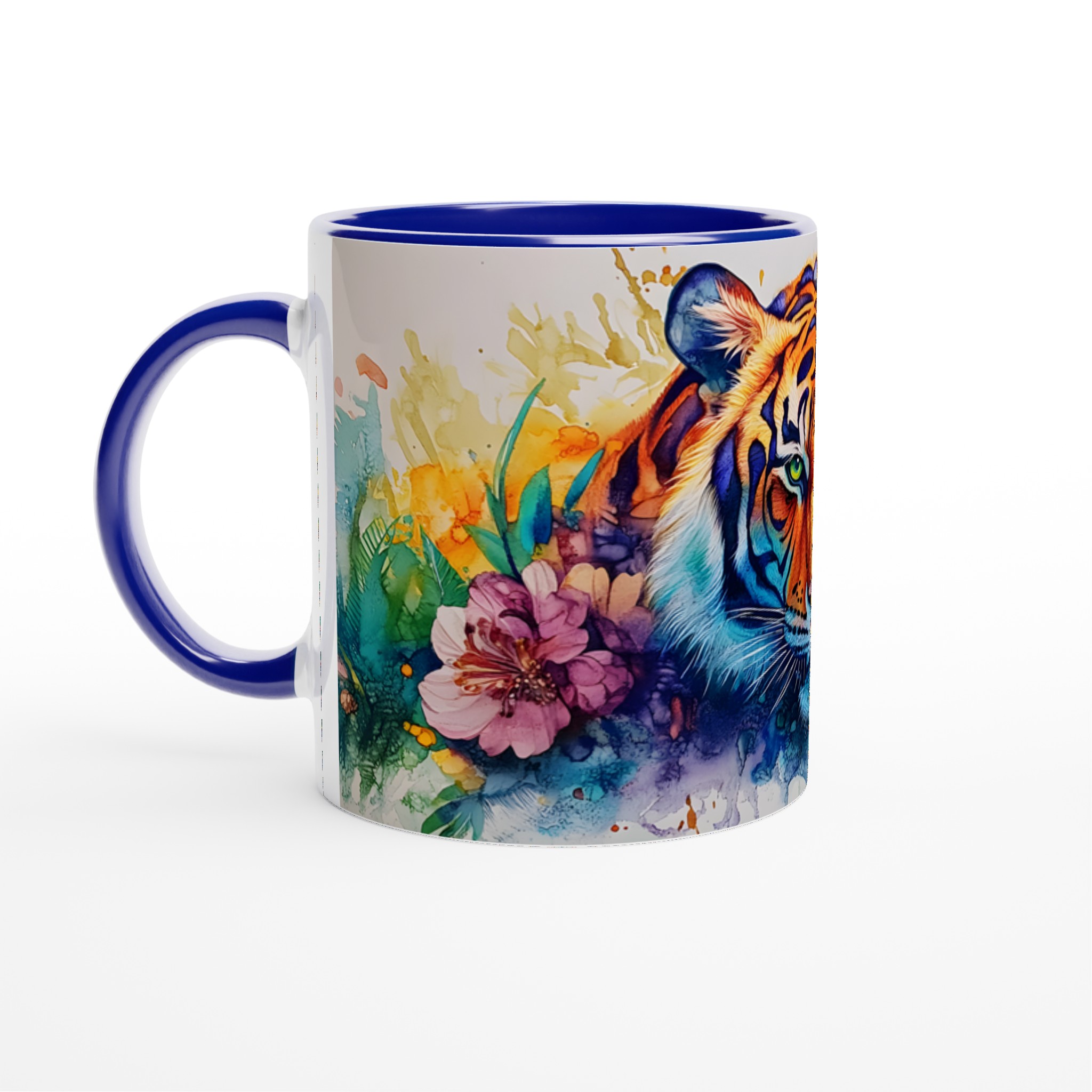 Abstrakt Akvarell Tiger Mugg – Vibrerande Djungeldesign för Kaffeälskare i Valfri Färg! 2 a31baa6a-43fe-4367-b9d2-ee09015f90bc