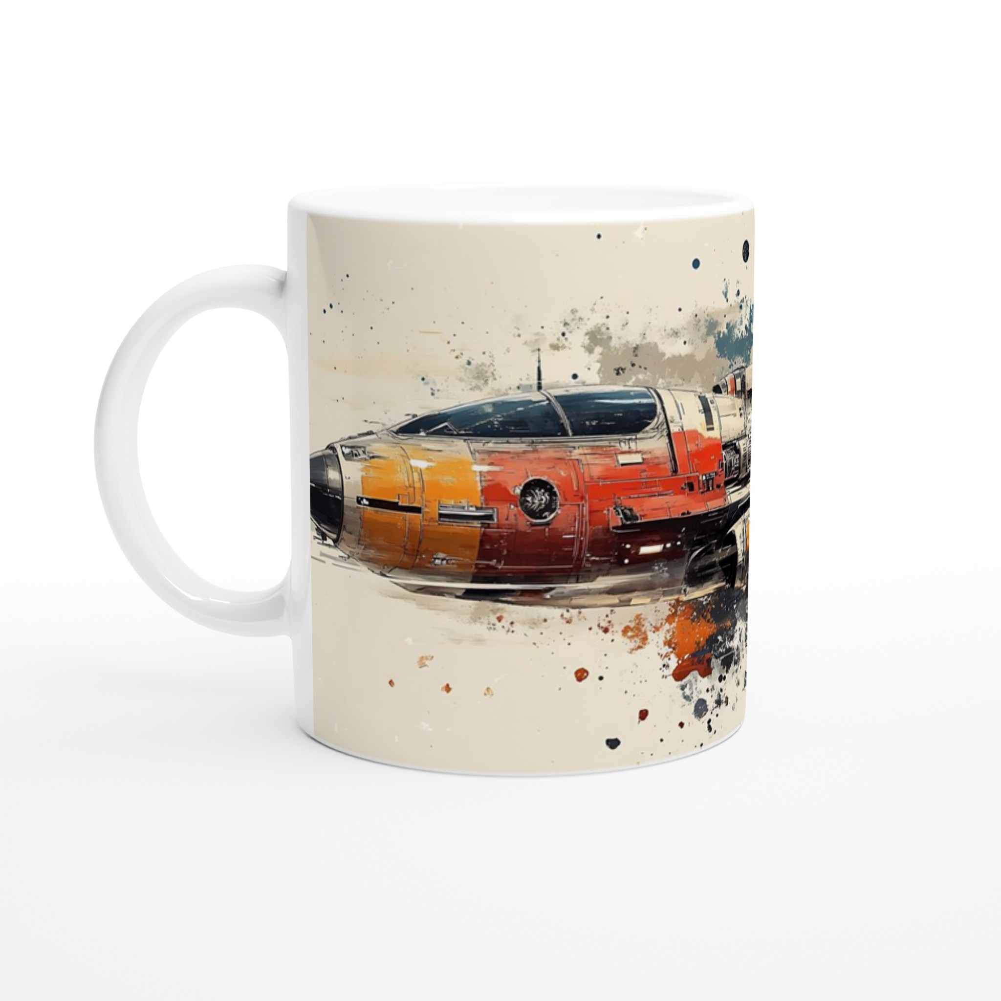 Kosmiska Farkoster – Konstnärlig Keramikmugg i 7 Färger | Sci-Fi Inspirerad Kaffekopp 1 a3578685-a81b-488f-a969-b8708f60c259