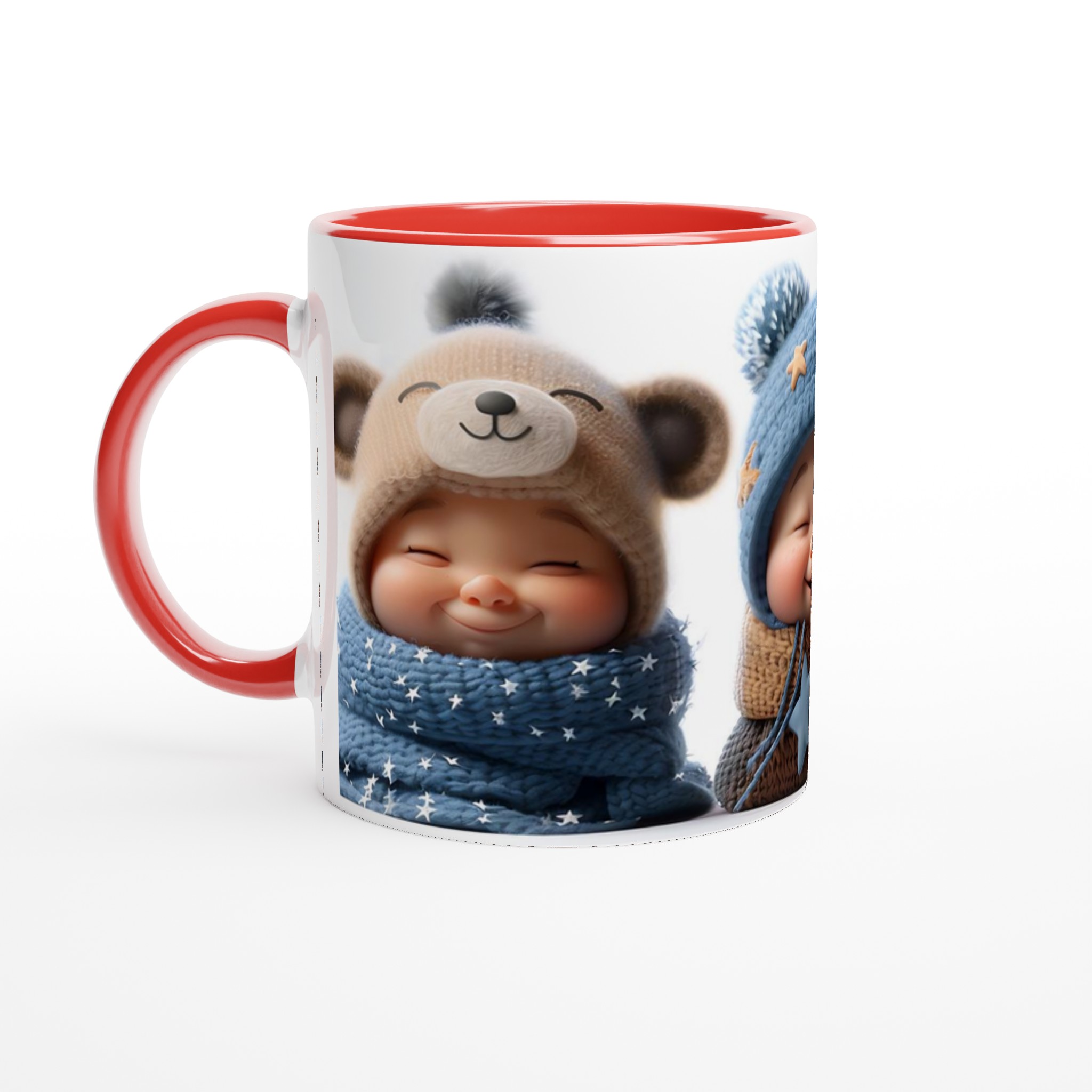 Mysig Vinterglädje Mugg – Gulliga Babyansikten i Varma Färger – 11oz Keramisk Mugg för Kaffe & Te 6 a3620b74-9697-4cdc-bd26-0e86d64495b3