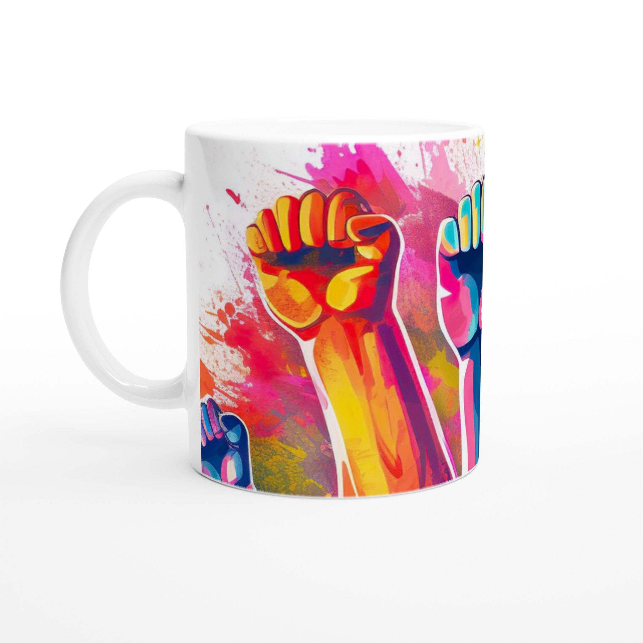 Vit 11oz keramisk mugg med färgstarka uttryck i valfri färg 1 a372cc47-d5f7-41cd-864a-6708d80fb9ab