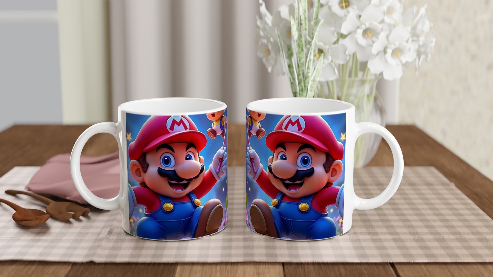Vit 11oz keramisk mugg med färgstarkt och lekfullt Super Mario-motiv – välj din favoritfärg 10 a38e3016-823a-4d68-af9d-db17b9c50aaa