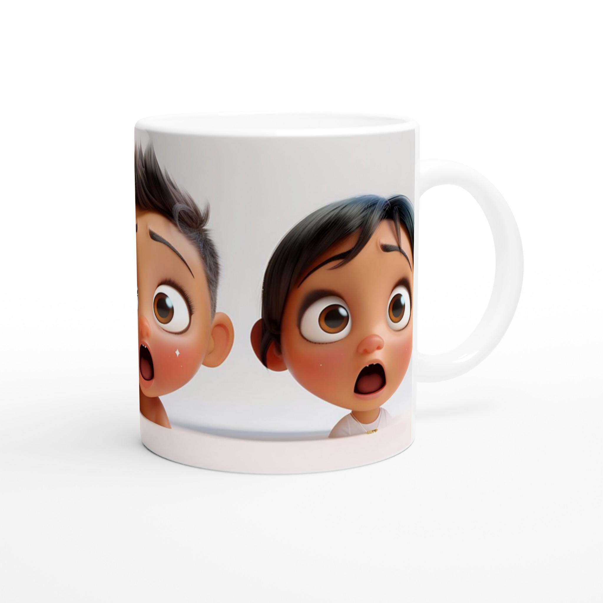 Förvånade Barn Keramisk Mugg - Rolig Kaffemugg med Söta Tecknade Ansikten i 7 Färger 10 a3c08598-acc5-4f28-bfef-3a55cf904626