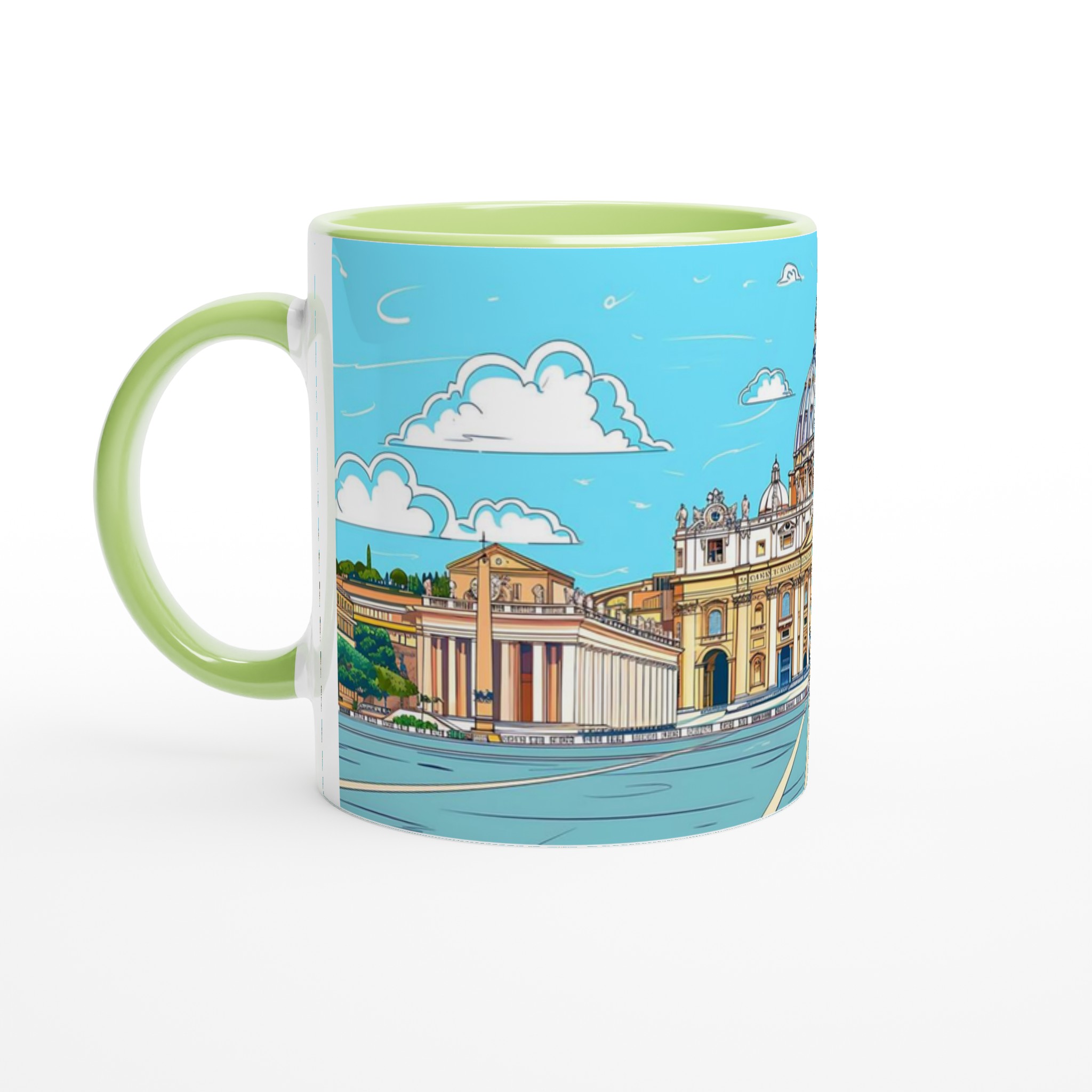 Vatikanstaten Konst Mugg - Livlig Illustration av Peterskyrkan i Din Favoritfärg 7 a3c1fe4b-1c3f-463b-97cd-4bc75709e1be