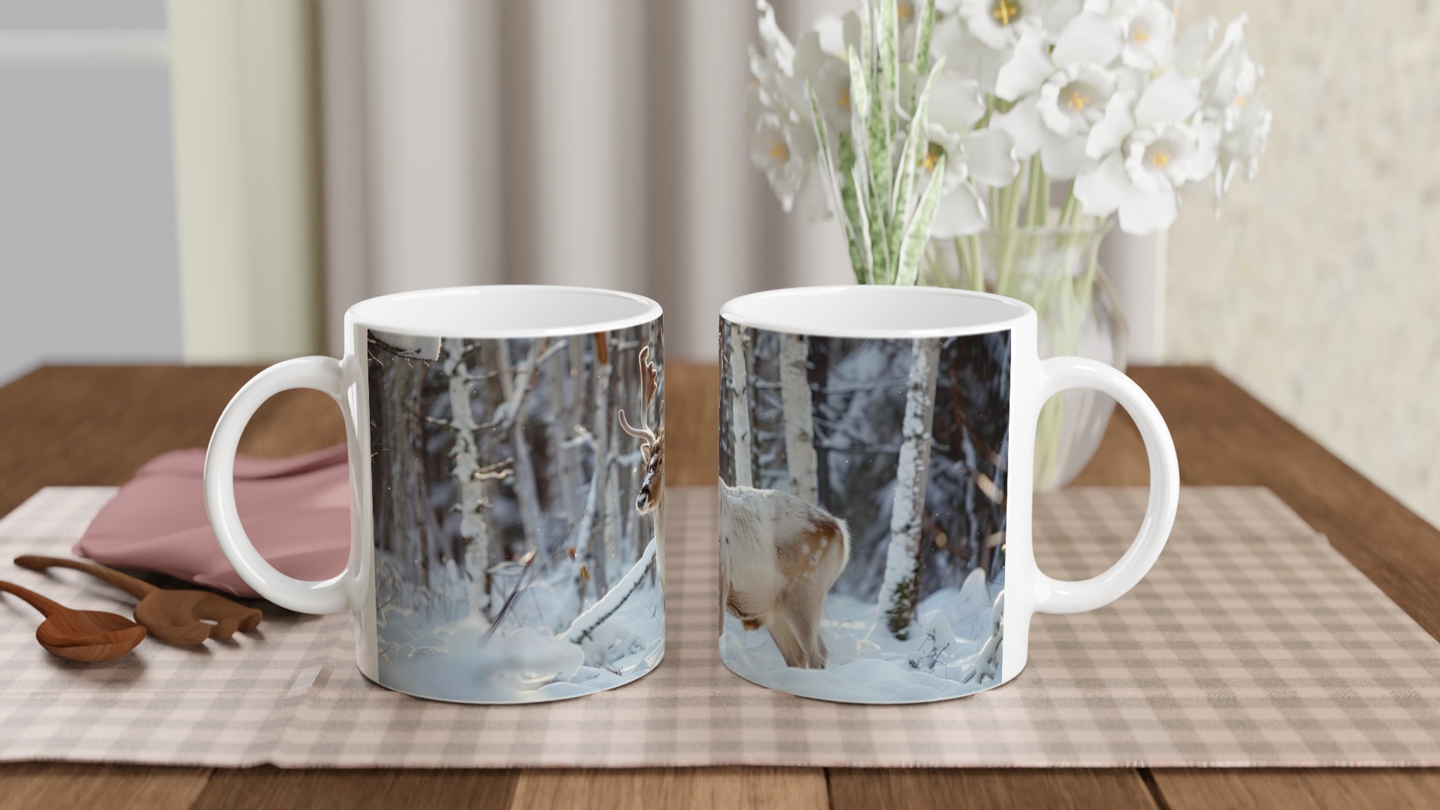 Vinterren i snöig skog – 11oz keramikmugg för magiska stunder, välj din färg! 10 a3dd40a6-f7bf-4dd0-9098-38bb6651f8fe