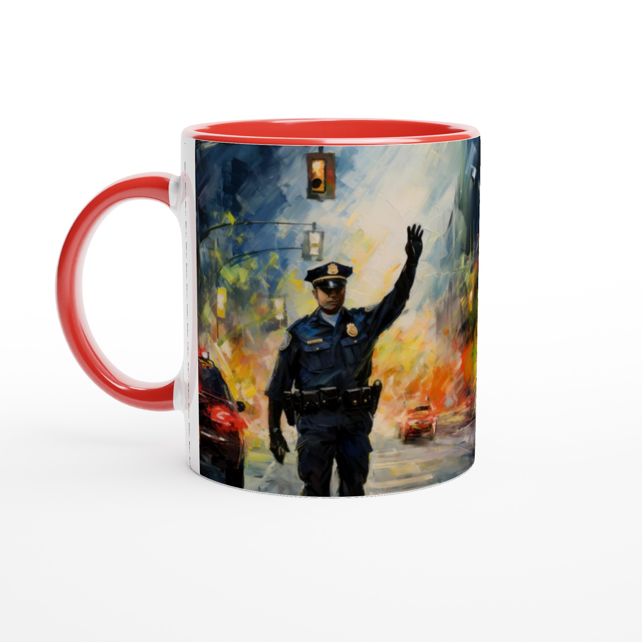 Vit 11oz keramisk mugg med levande konstnärligt stadsmotiv i sju färgstarka nyanser 5 a40a7f36-2104-4943-8038-af4101c30316