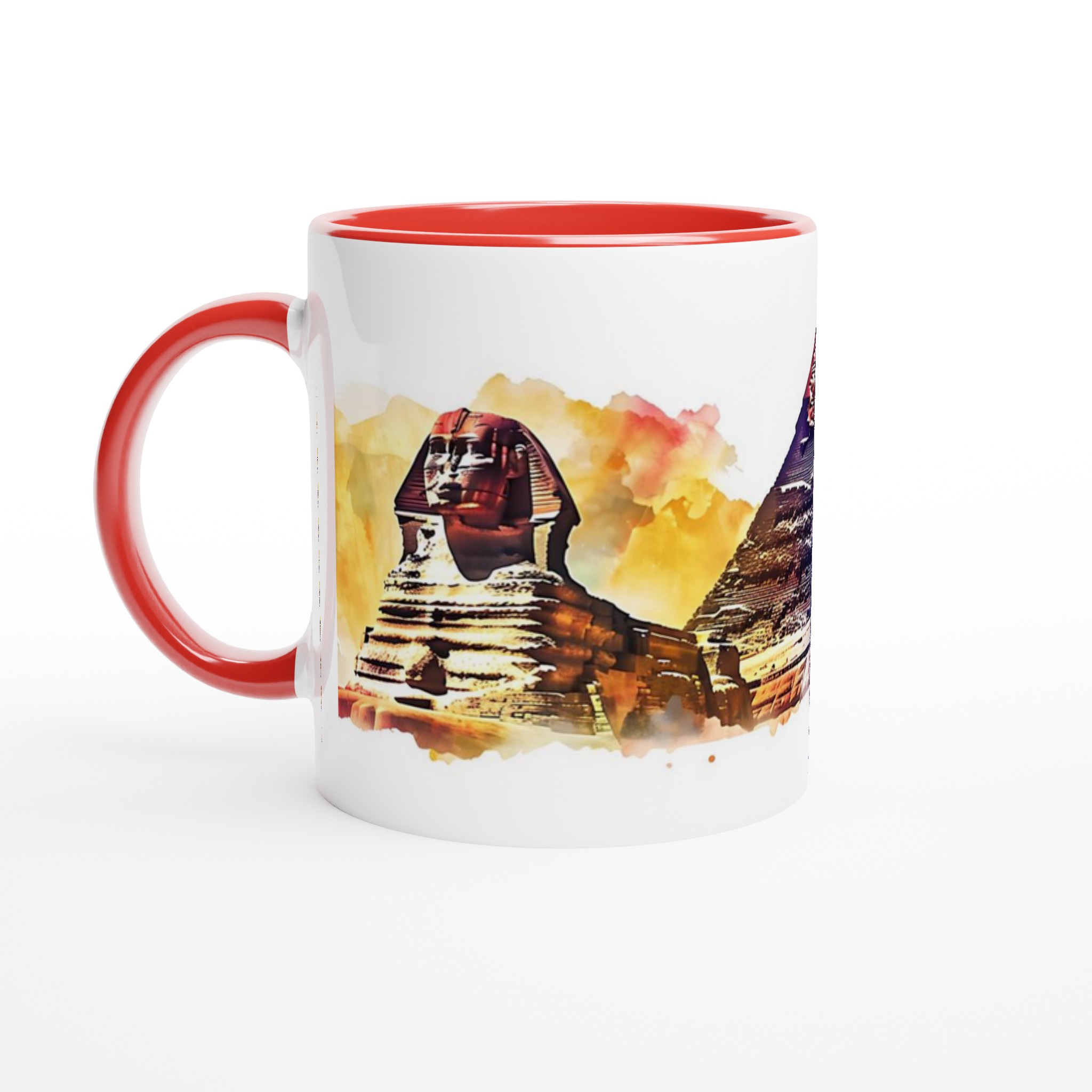 Egyptisk Akvarell Mugg - Sfinx & Pyramider i Levande Konst, Välj Färg 5 a418d784-bbec-466c-a3f0-daa9ab2bdab6