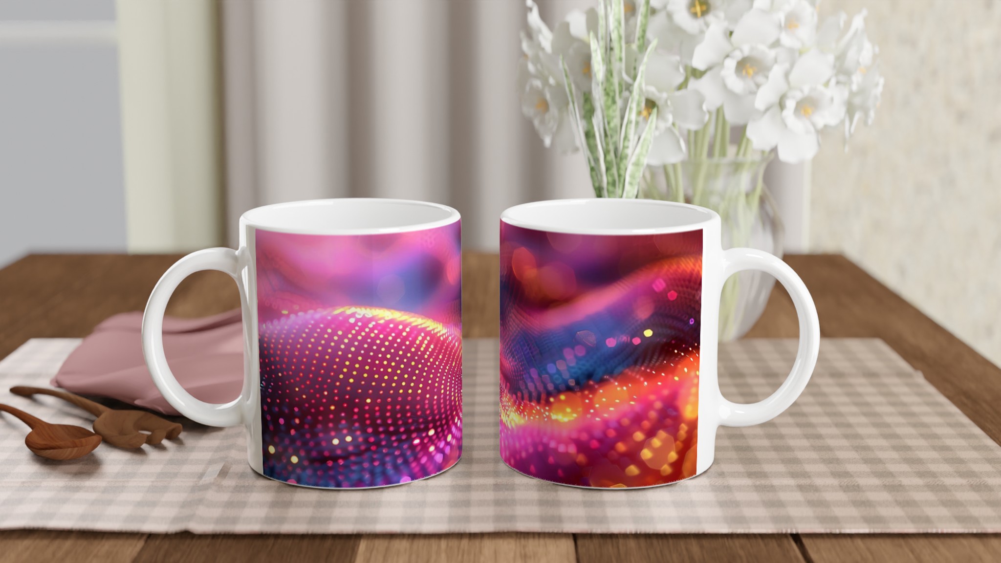 Glödande Neon Design Keramikmugg - 11oz, Perfekt för Livfulla Drycker 10 a438ab63-4f78-42a2-ab9f-911e540ead5e