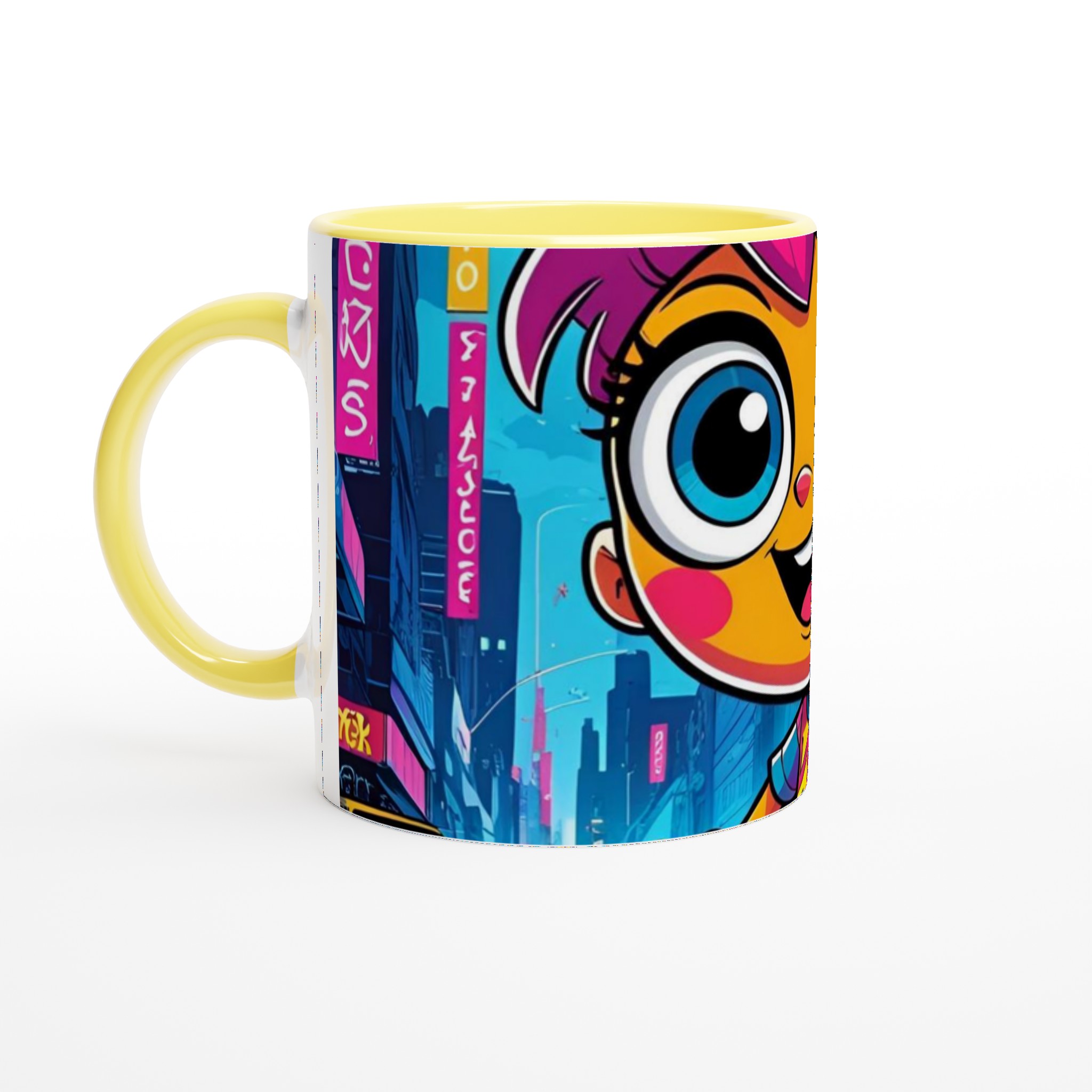 Färgstark 11oz keramisk mugg med lekfull karaktär i flera livfulla färger 3 a4720a79-86fe-4b0f-950d-f126cea145a1