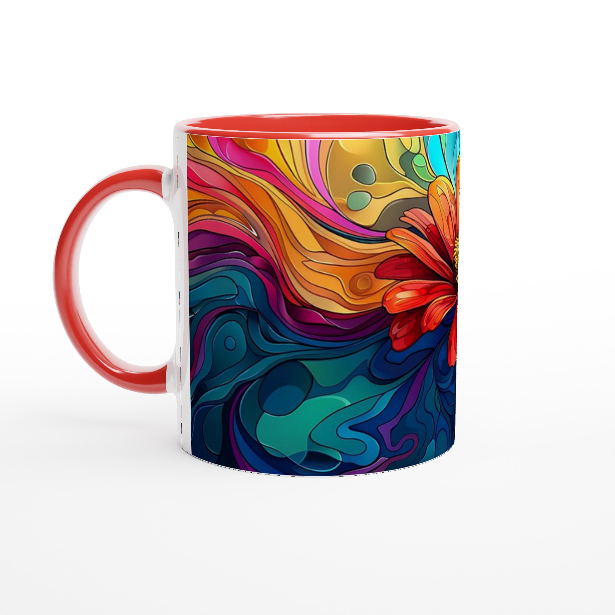 Konstfull 11oz Keramikmugg – Vibrerande Blomdesign & Färgval för Din Unika Stil 5 a47780e4-38fb-4903-858d-e2a60aed0a6b