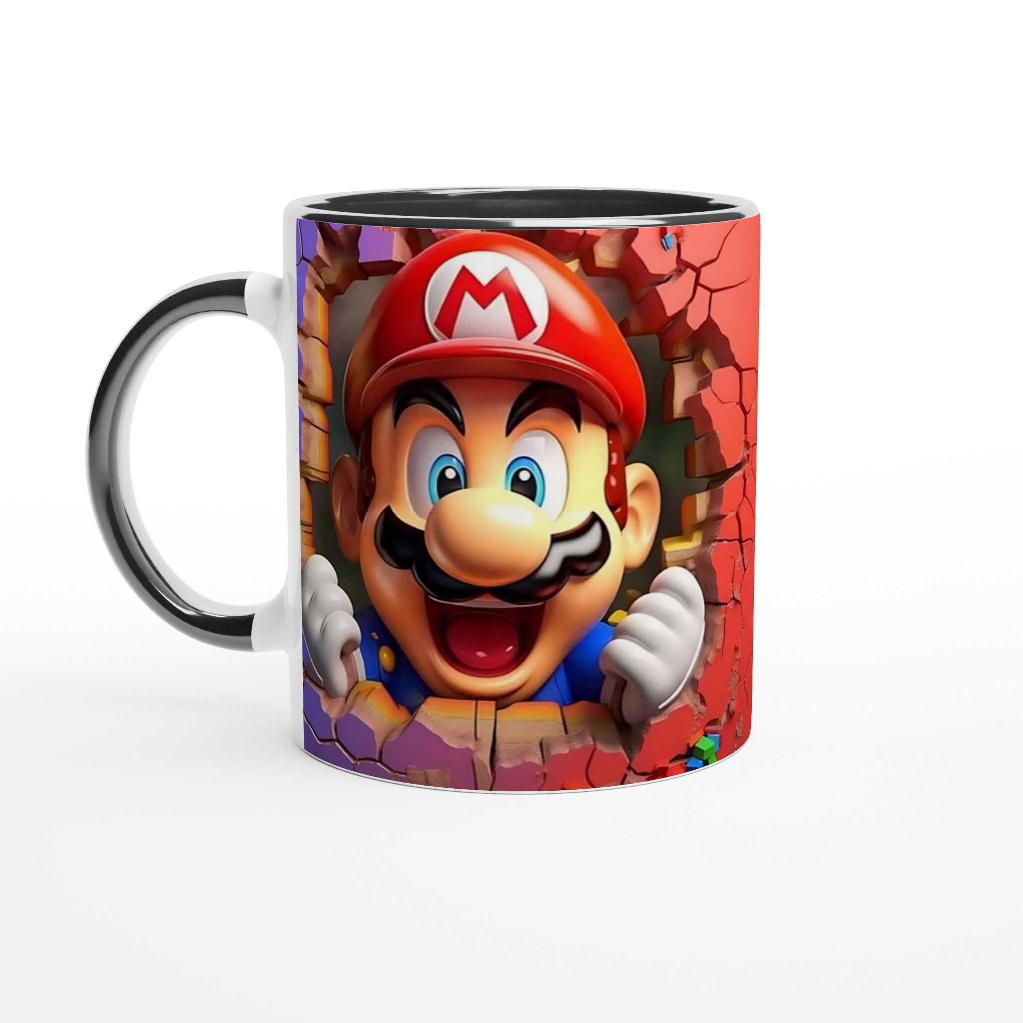 Vit 11oz Keramisk Mugg med Livfull Super Mario-design – Välj Bland Sju Färgstarka Keramiska Nyanser 4 a486669b-1863-4a8e-ba71-f1f2771eb0b4