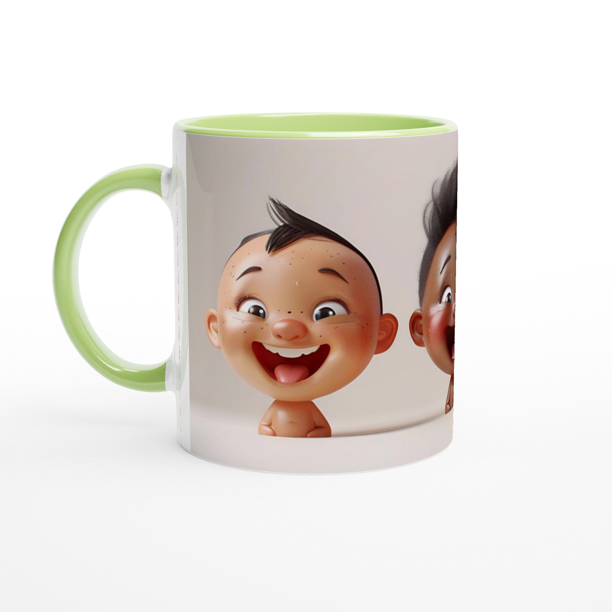 Glad Baby Mugg - Söta & Glada Ansikten på 11oz Keramikmugg 7 a4cdeebe-55f0-4885-ae06-edc31d938a62