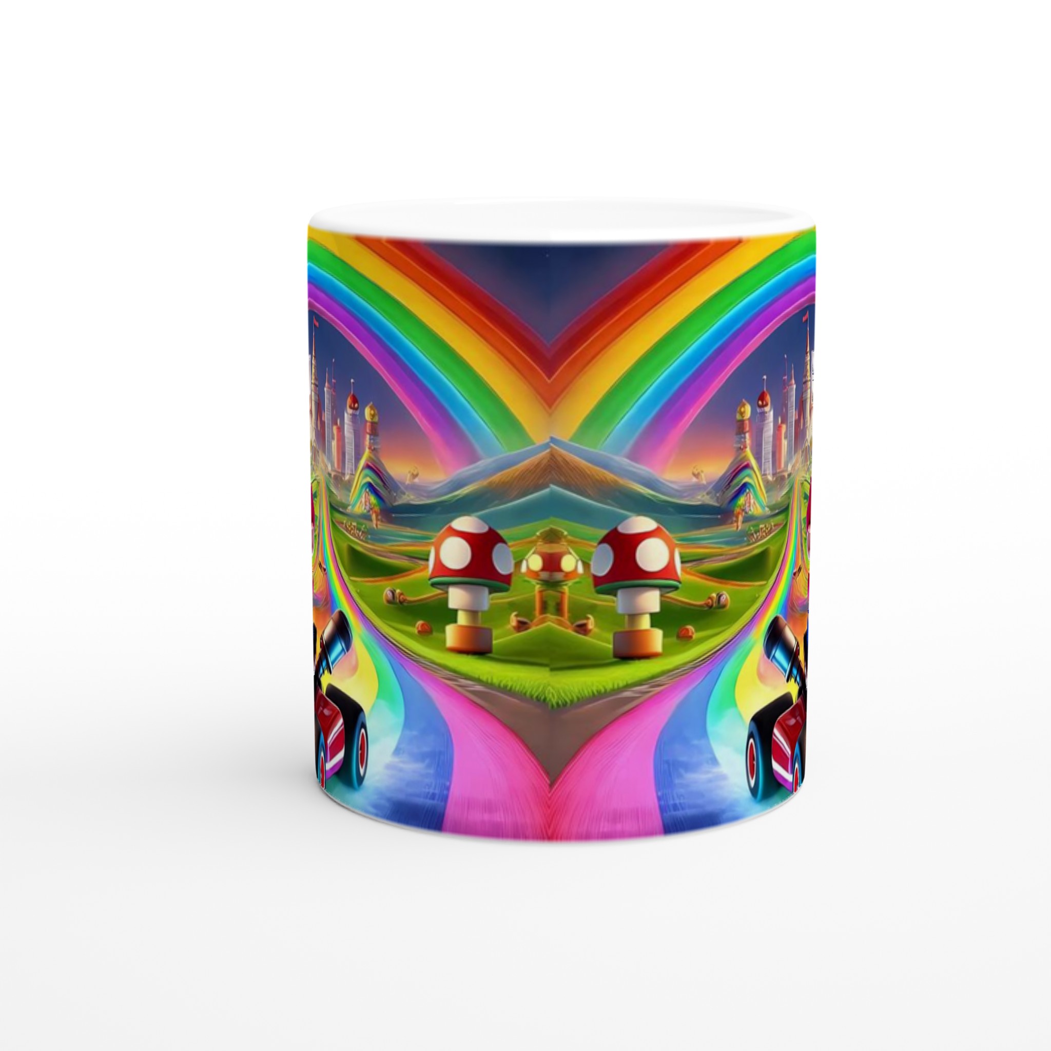 Keramisk 11 oz mugg med livfull Mario Kart-inspirerad regnbågsdesign i flera färgval 8 a4d739a3-dce0-4487-ae2a-31ba998e6934