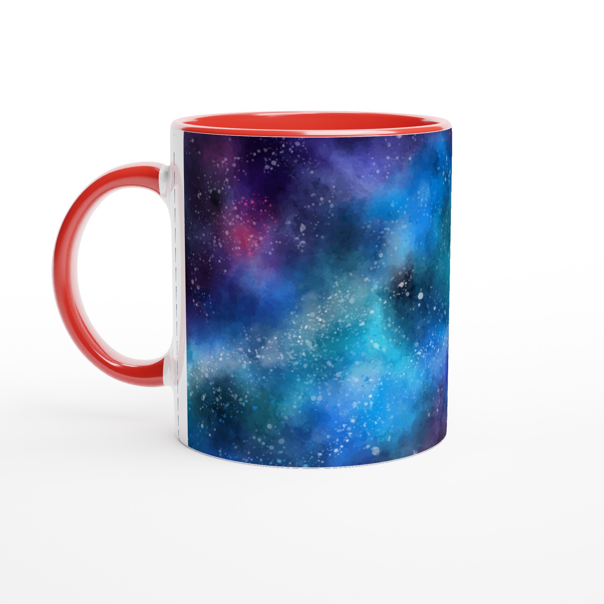 Vit 11oz keramisk mugg med drömskt galaxmotiv – välj bland sju iögonfallande keramikfärger 5 a4fd7ba5-fa10-4d92-803d-2903cd9135a6