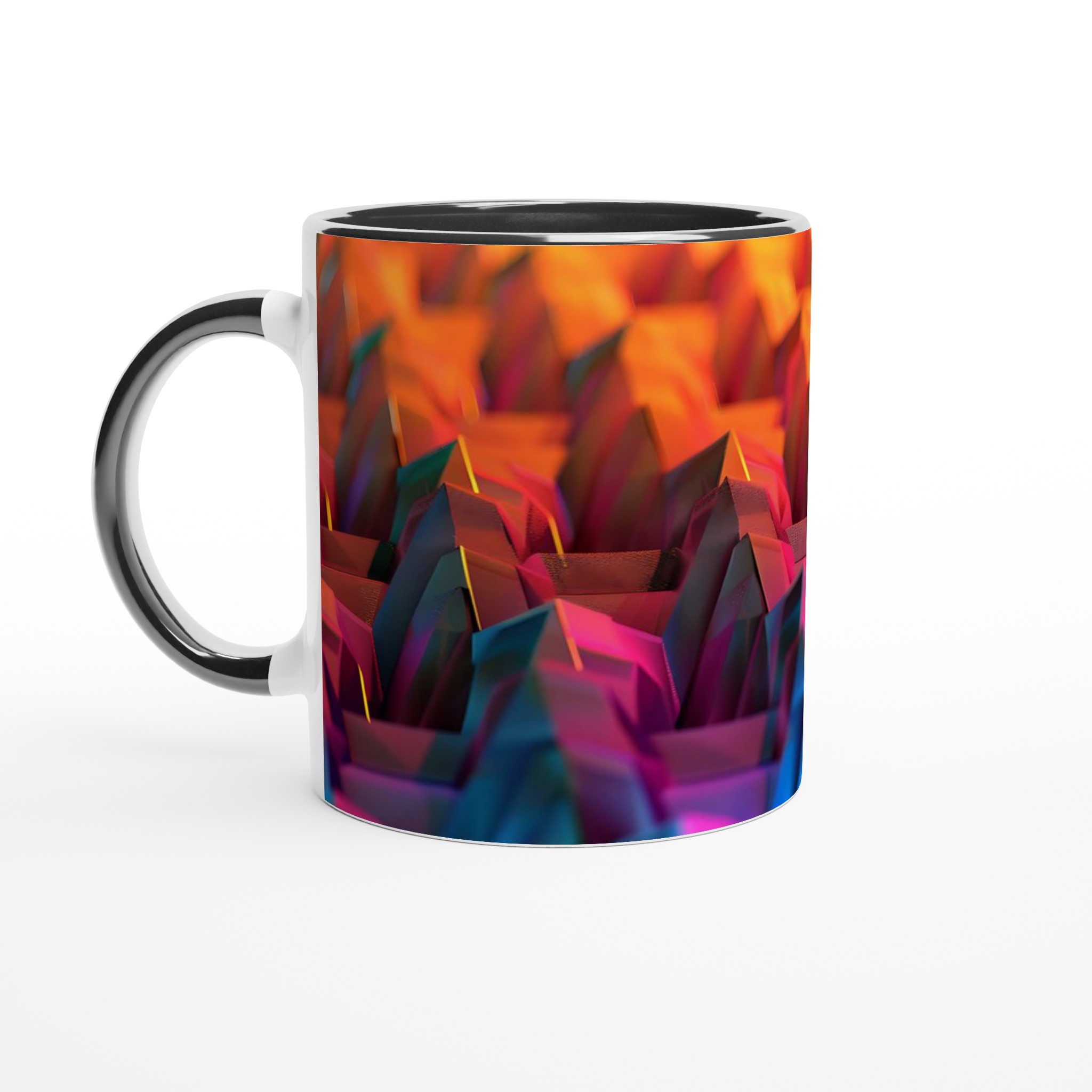 Abstrakt Neonberg Keramisk Mugg – 11 oz Kaffekopp i ditt Val av Sju Livfulla Färger 4 a5111cfc-57dd-4eff-afcd-b9855eff7dd7