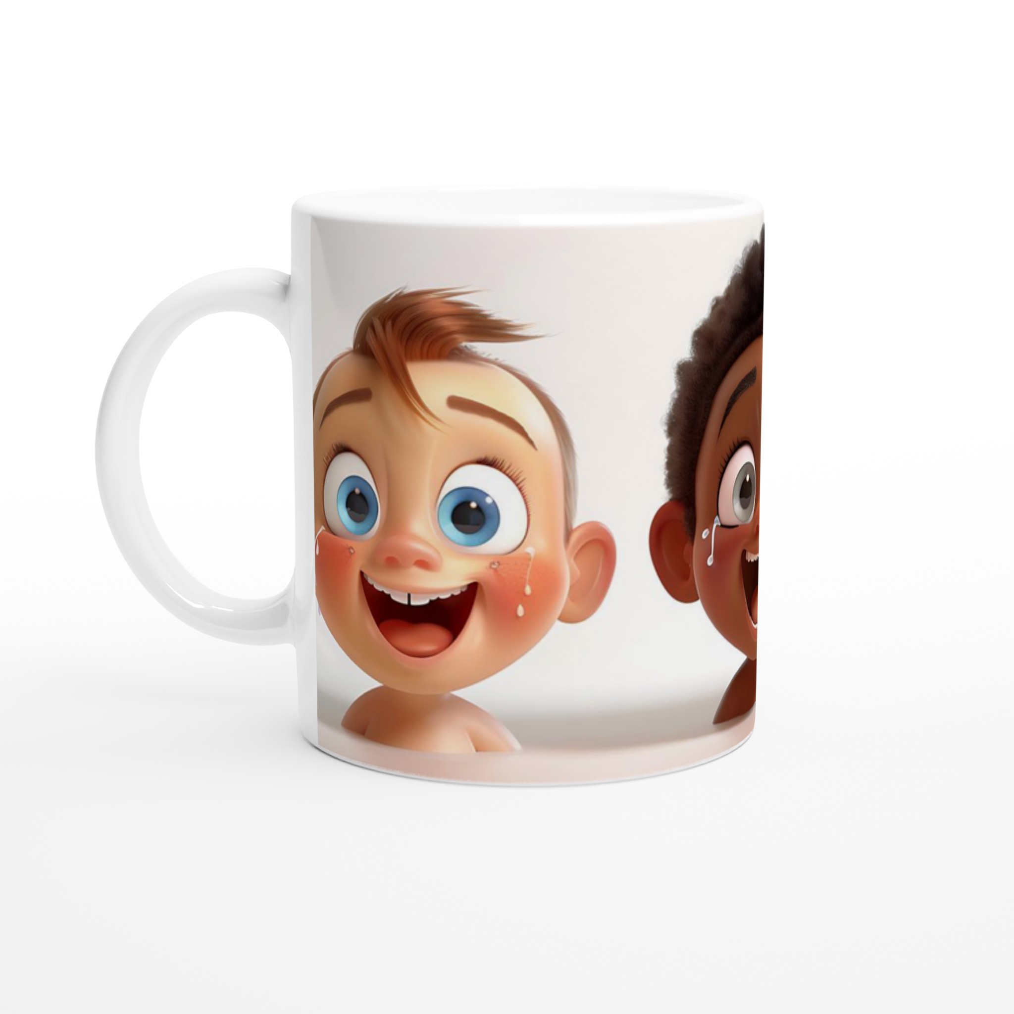 Glädjefylld Keramikmugg - 11oz Barnansiktsdesign i Flera Färger 1 a52d4f61-045c-41c7-b114-36ddeb5bb489