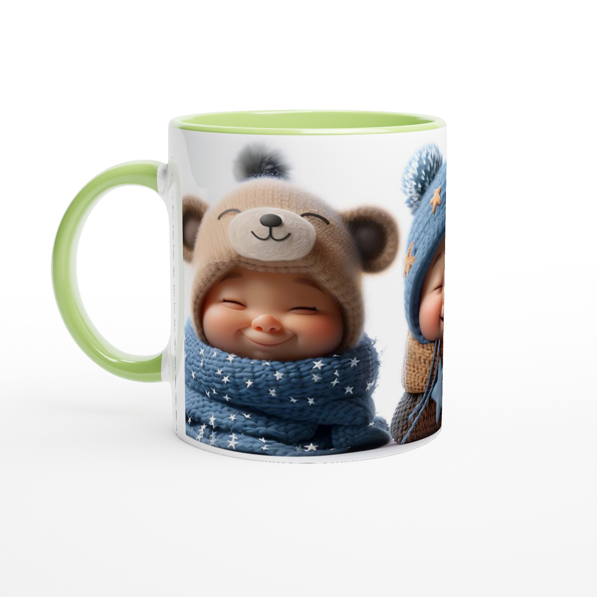 Mysig Vinterglädje Mugg – Gulliga Babyansikten i Varma Färger – 11oz Keramisk Mugg för Kaffe & Te 8 a56d76f6-3203-4085-b016-10e0b3e660ce