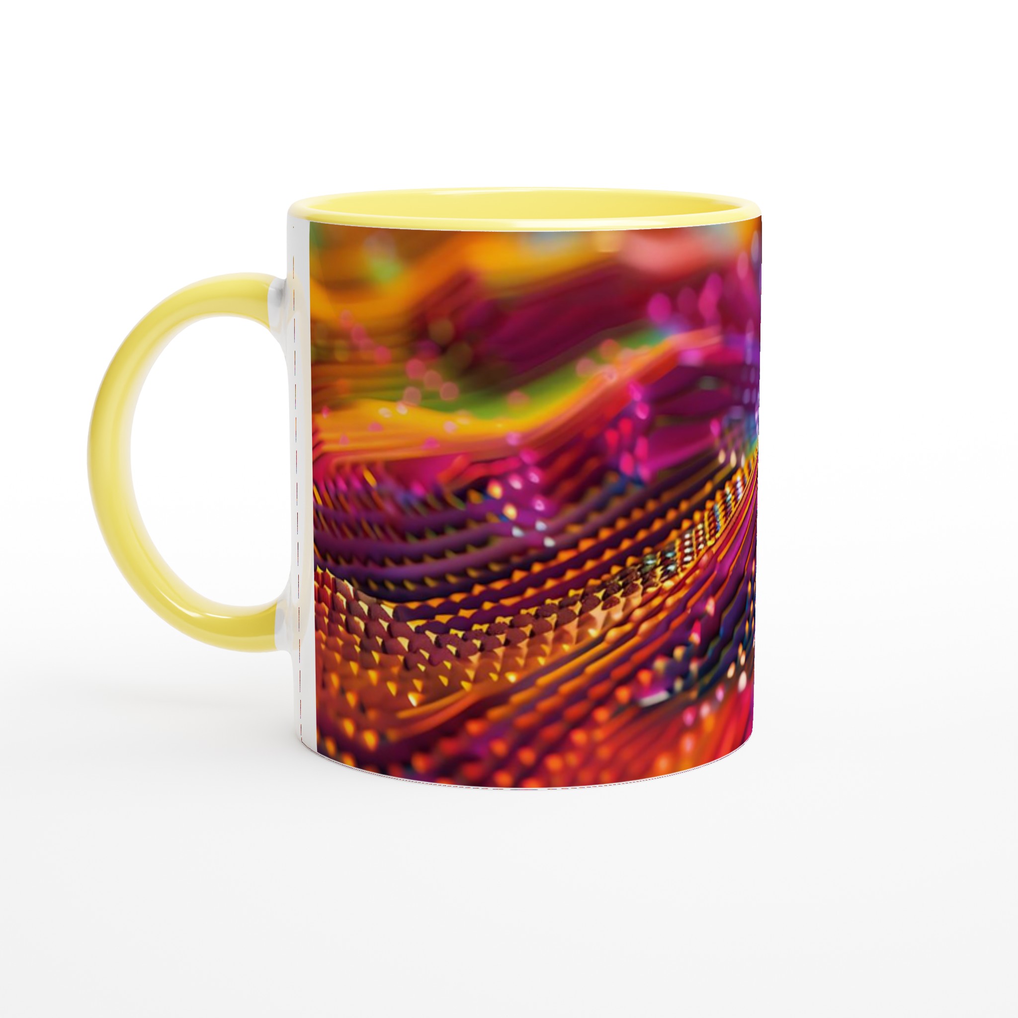 Abstrakt Neonvåg 11oz Keramisk Mugg – Ett Konstverk för Din Dryck i Valfri Färg 3 a579d19d-866a-45fc-8003-cb35739a5510