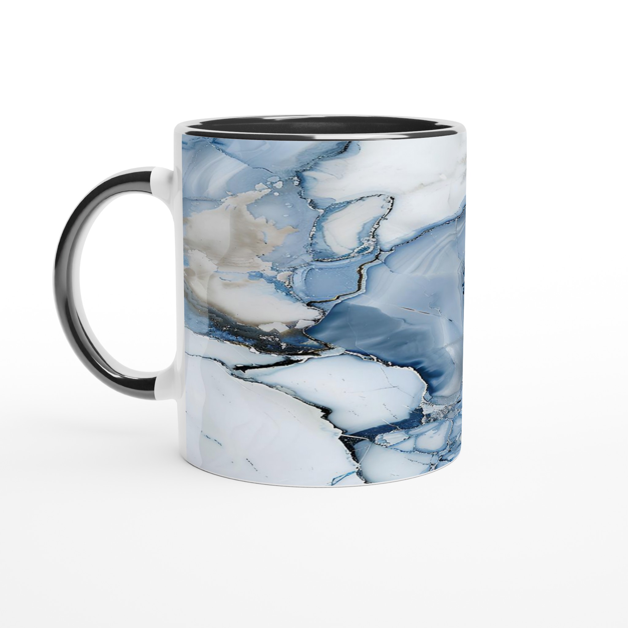 Abstrakt Marmormugg i Blått & Vitt – 11 oz Keramikmugg för Modern Stil 4 a57cd0bc-e389-4319-8c4a-6e58698594a6