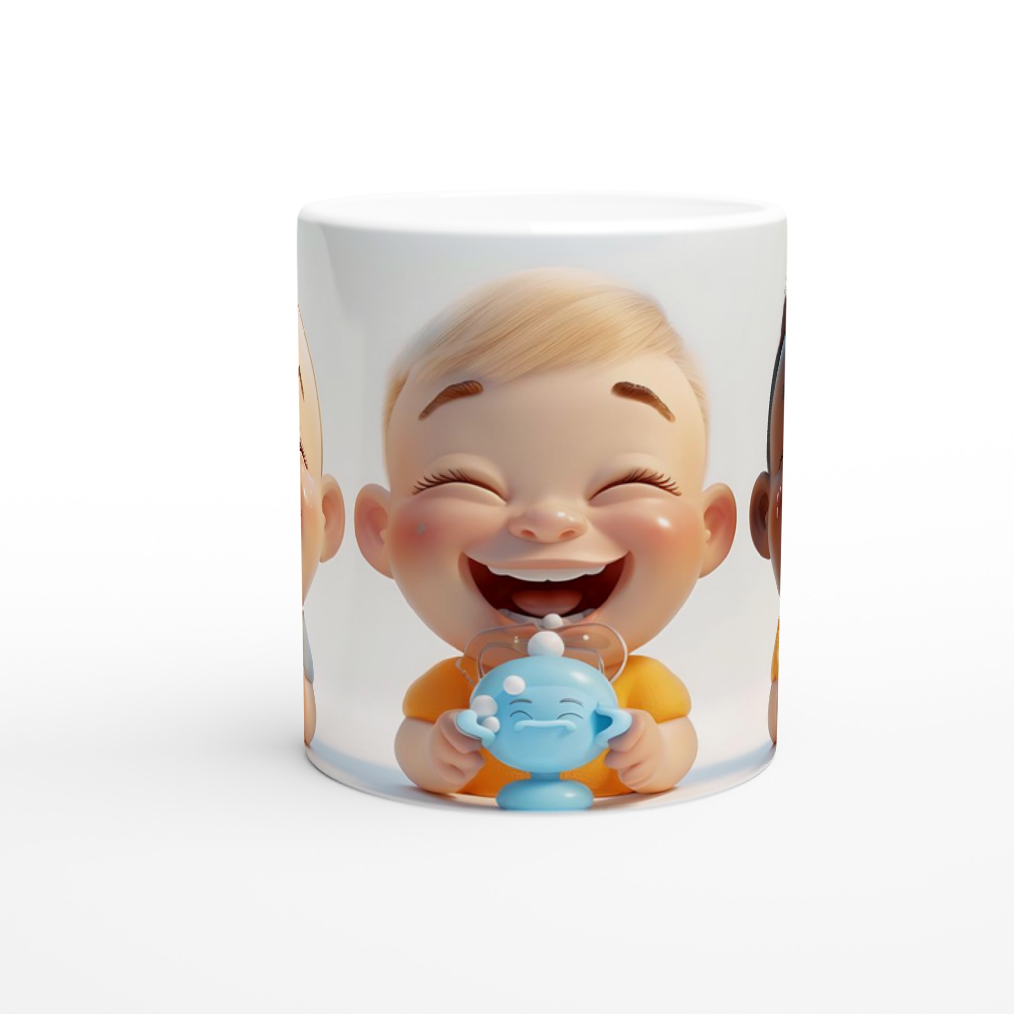 Vit 11oz keramisk mugg med glada barnmotiv – välj mellan sju lekfulla färger 8 a5a6fc6b-63ae-4fae-a055-03730e418b6f