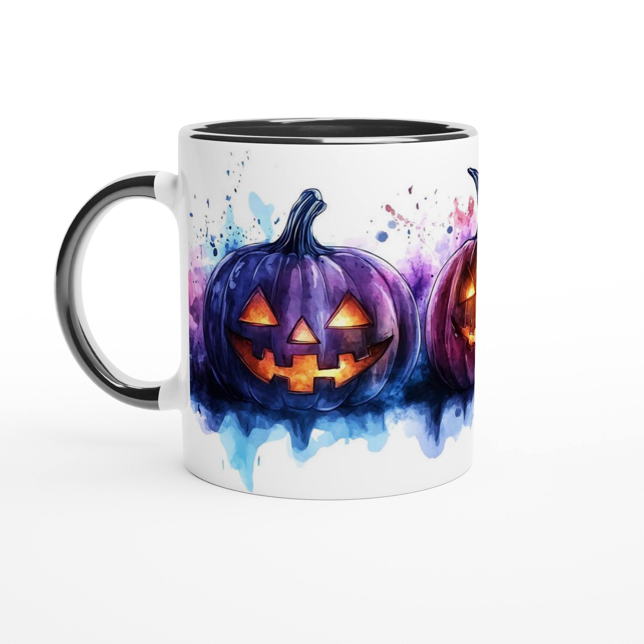 Färgglada Halloween Pumpamugg - Akvarell Jack-o'-Lantern Keramikmugg i ditt val av 7 nyanser 4 a5b1e972-4a5c-4827-91bb-9fae8115da51