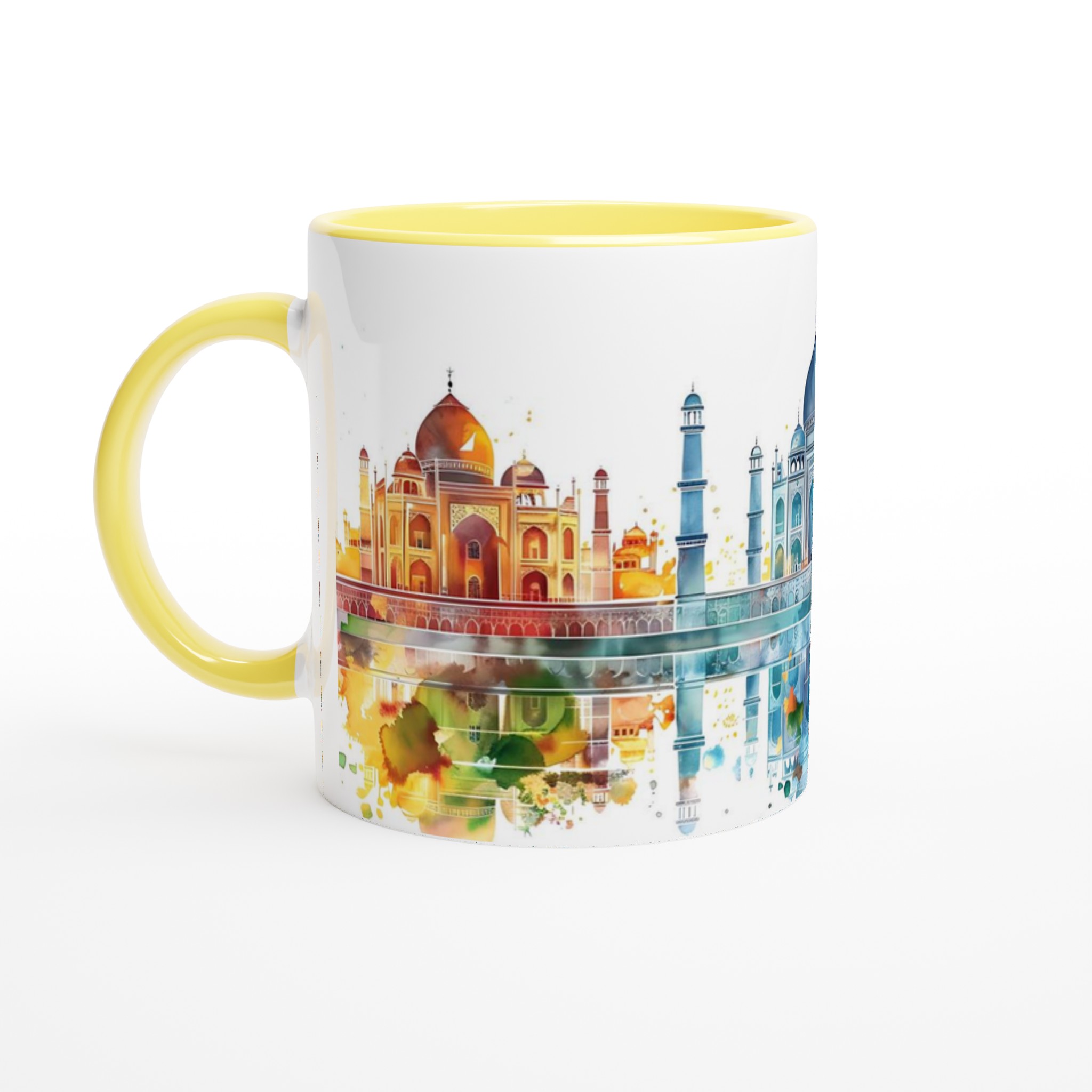 Mångfärgad Taj Mahal Mugg - Akvarell Kollektion 11oz Keramikmugg i ditt val av 7 nyanser 3 a5bc9001-c629-430c-9ca4-5d86deaa879a