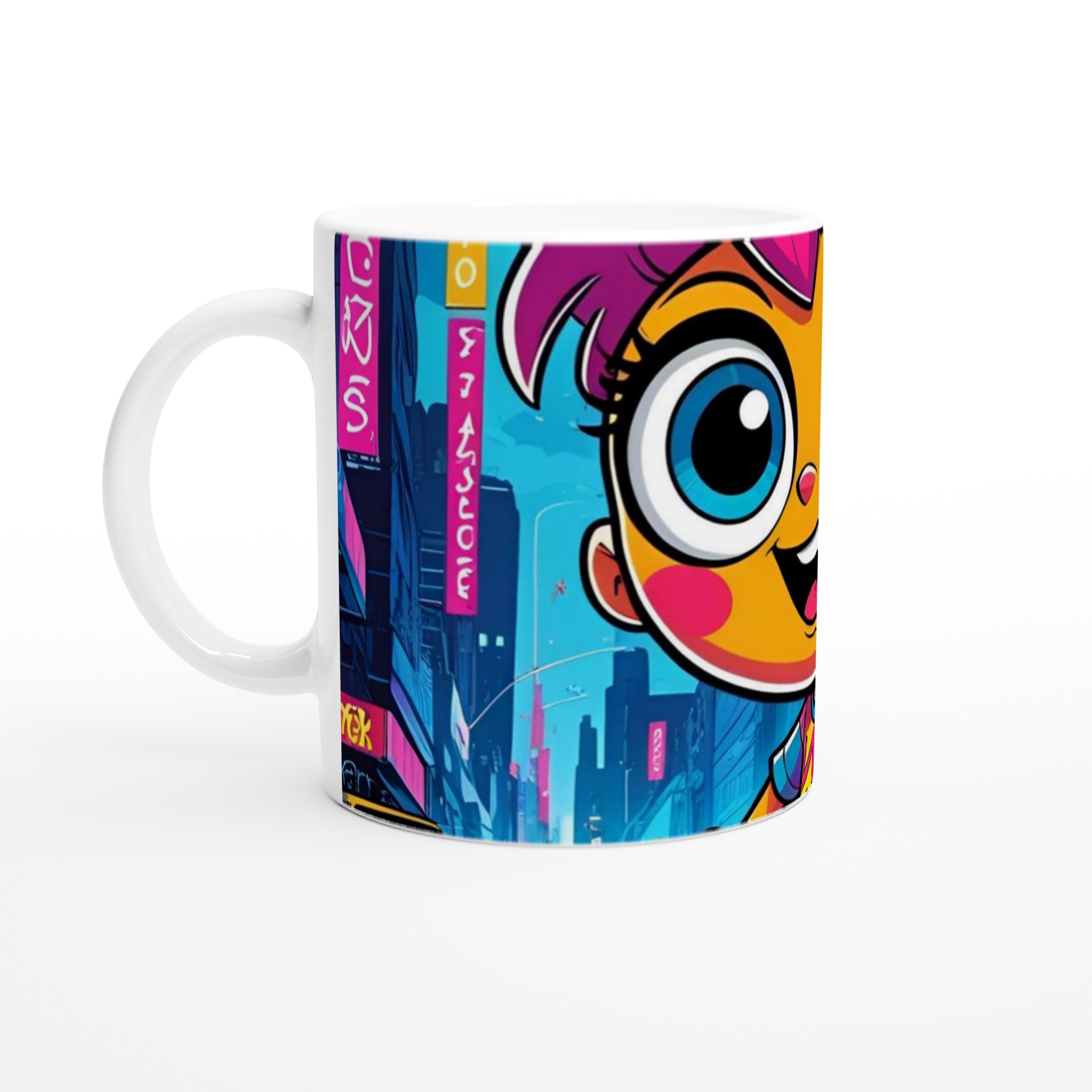 Färgstark 11oz keramisk mugg med lekfull karaktär i flera livfulla färger 1 a5f0e00f-622d-4012-bb79-b2a8e630881b