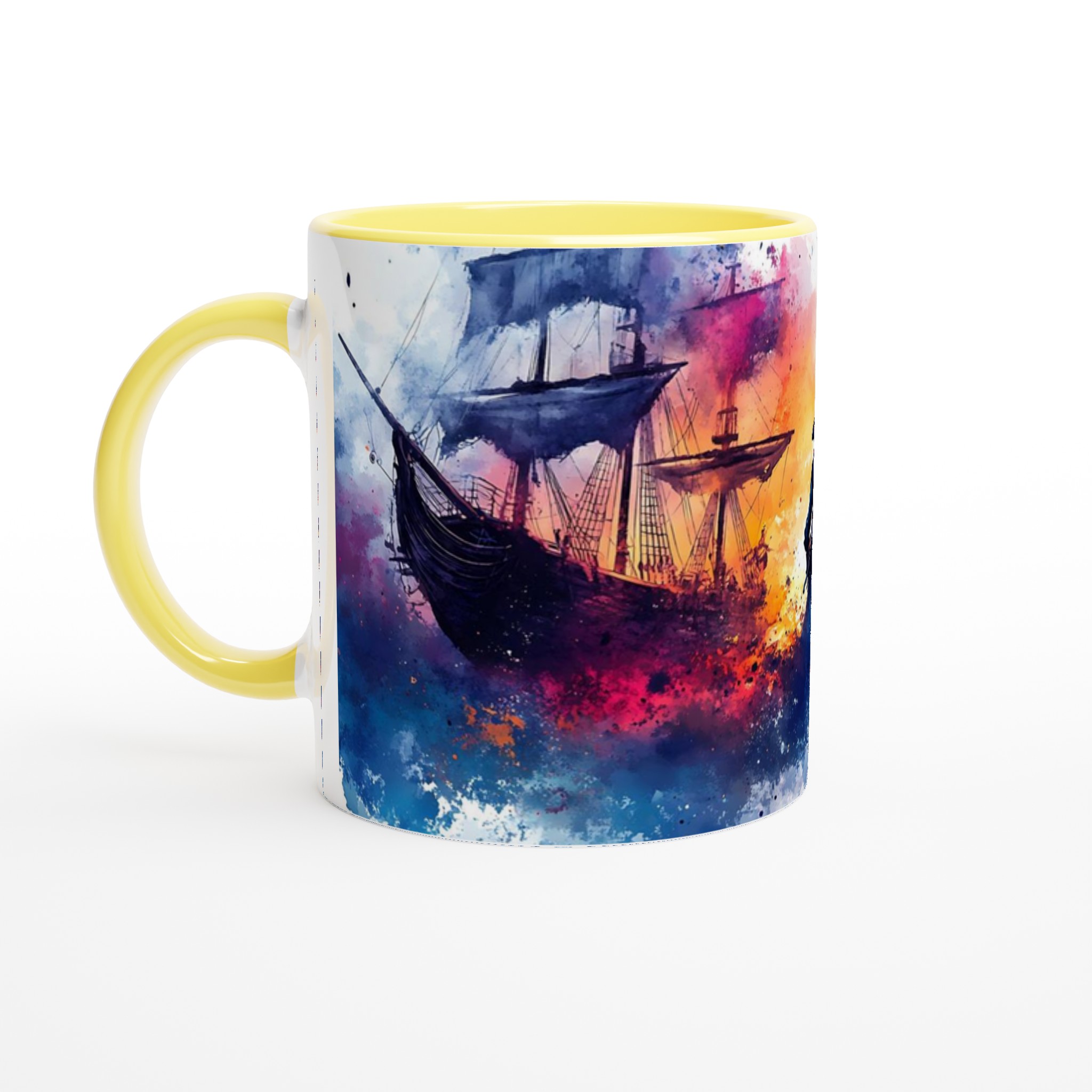 Pirate's Voyage Watercolor Mugg – Äventyrlig Keramikmugg i 7 Fantastiska Färger 3 a5f441c2-3b47-4f5d-afc5-14deb67d270e