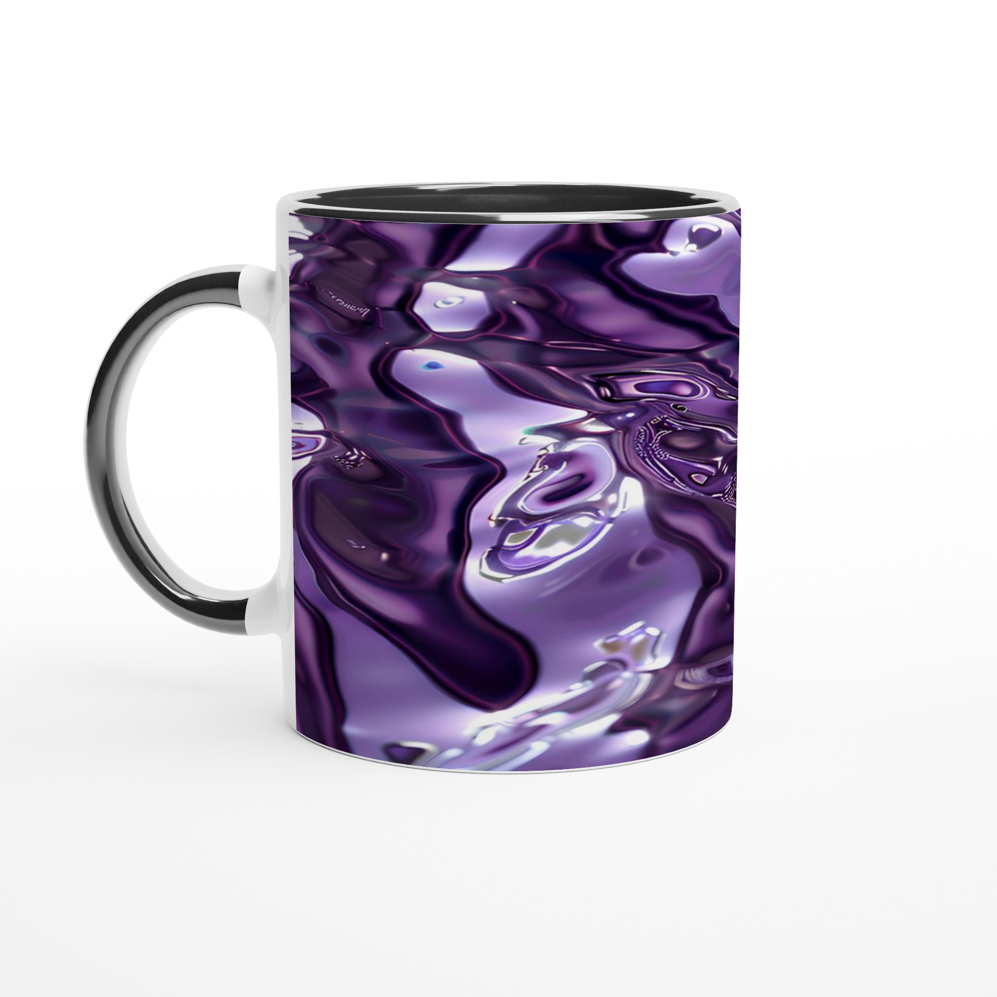 Abstrakt Lila Våg Mugg – 11oz Keramisk Kaffemugg med Hypnotisk Flytande Design 4 a629541c-c034-4181-bc5f-eebb558b11e9