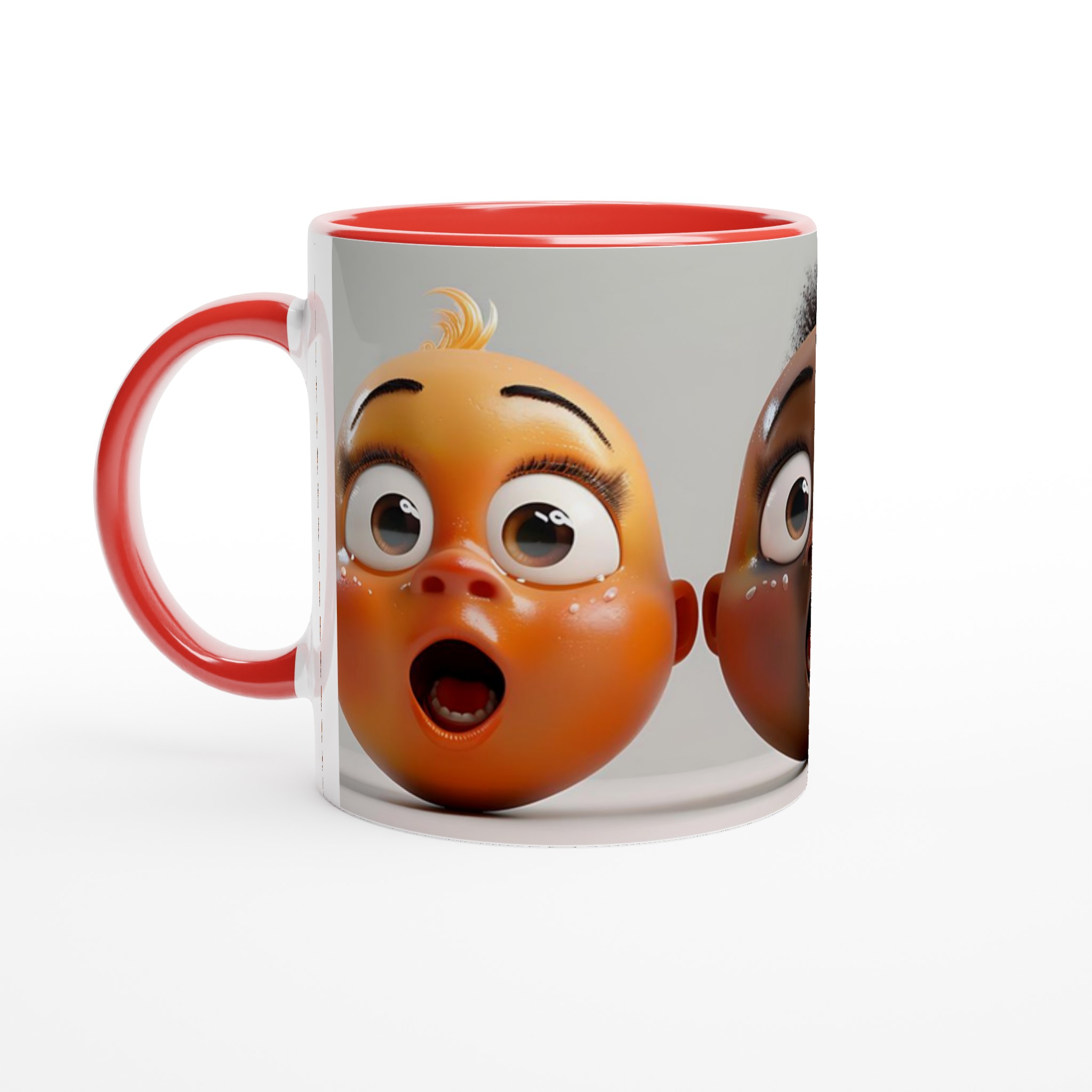 Förvånade Babyansikten Keramisk Mugg - Uttrycksfull 11oz Kaffekopp i Valfri Färg 5 a62d32d8-9124-4e29-bd73-5f9fcbd50426